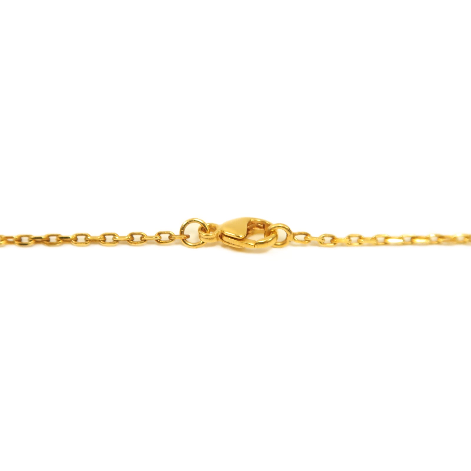 HERMES 金屬/皮革O'Kelly Necklace項鏈金色/粉紅色