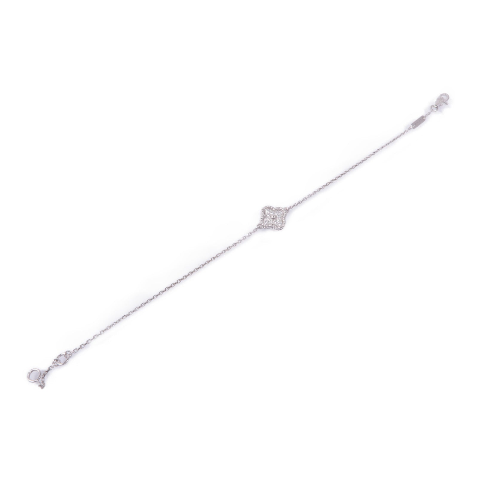 Van Cleef & Arpels 18K白金Sweet Alhambra Bracelet鑽石手鏈