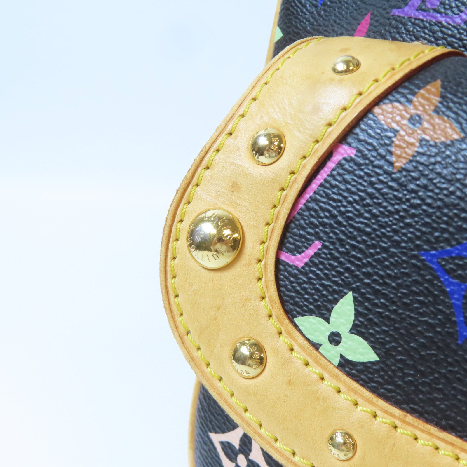 LOUIS VUITTON 【清倉大減價】Monogram Multicolore Rita金扣手挽袋黑色/彩色