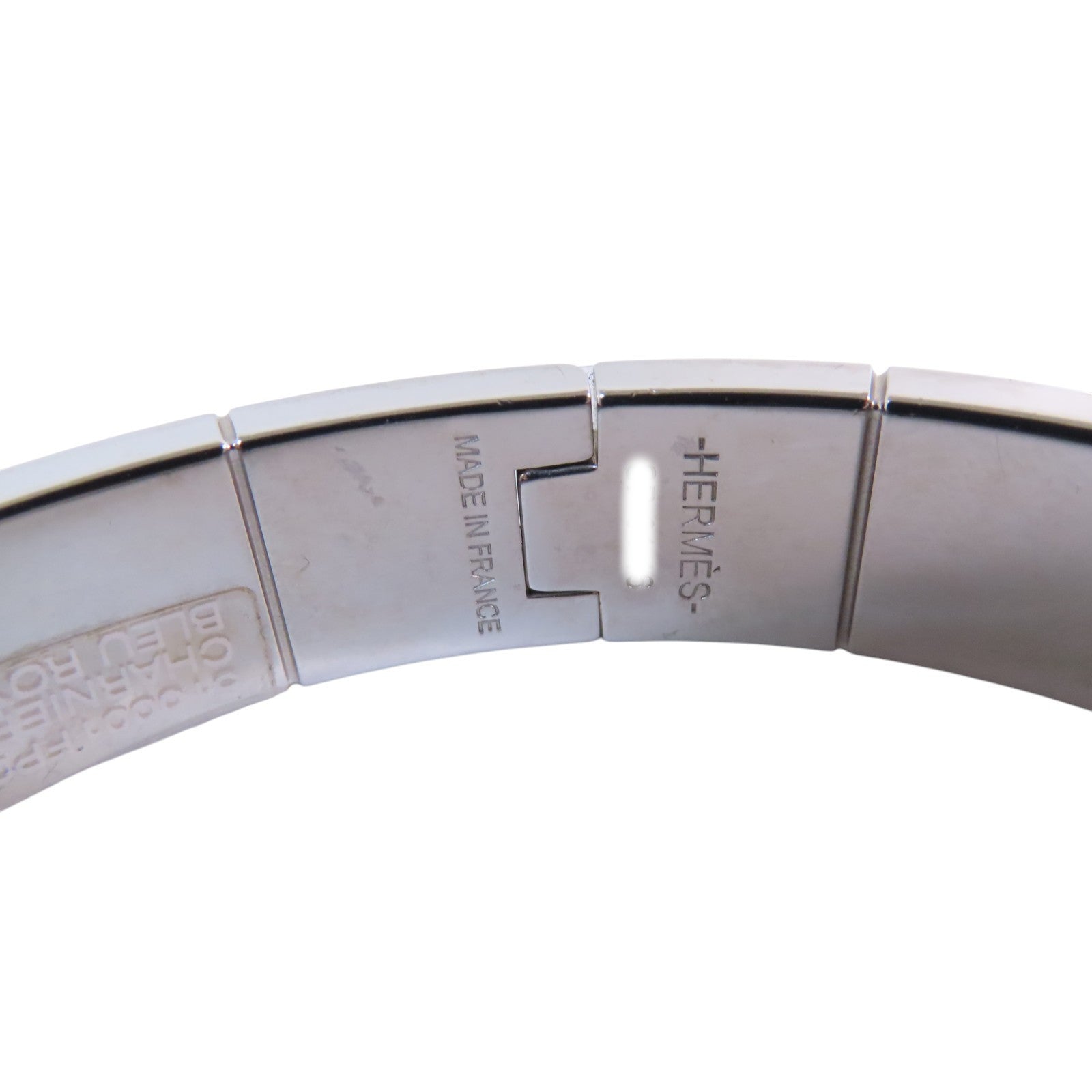 HERMES 金屬/琺瑯Enamel Chamiere Bracelet銀扣手鐲