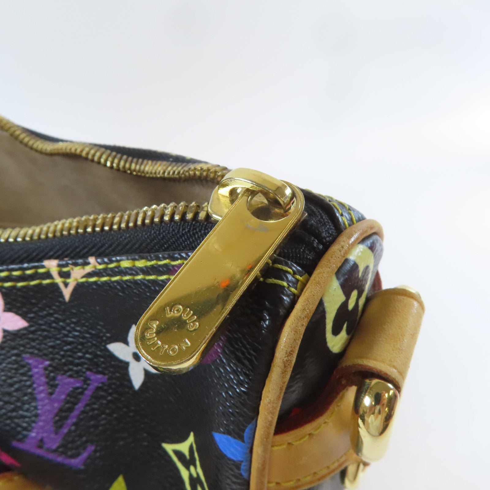 LOUIS VUITTON 【清倉大減價】Monogram Multicolore Rita金扣手挽袋黑色/彩色