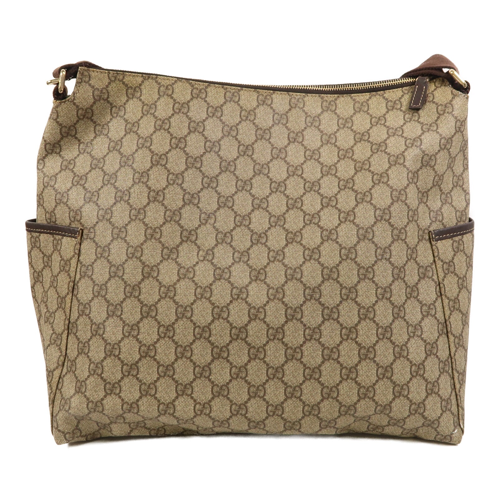 GUCCI 塗層帆布Shoulder Bag金扣肩背袋