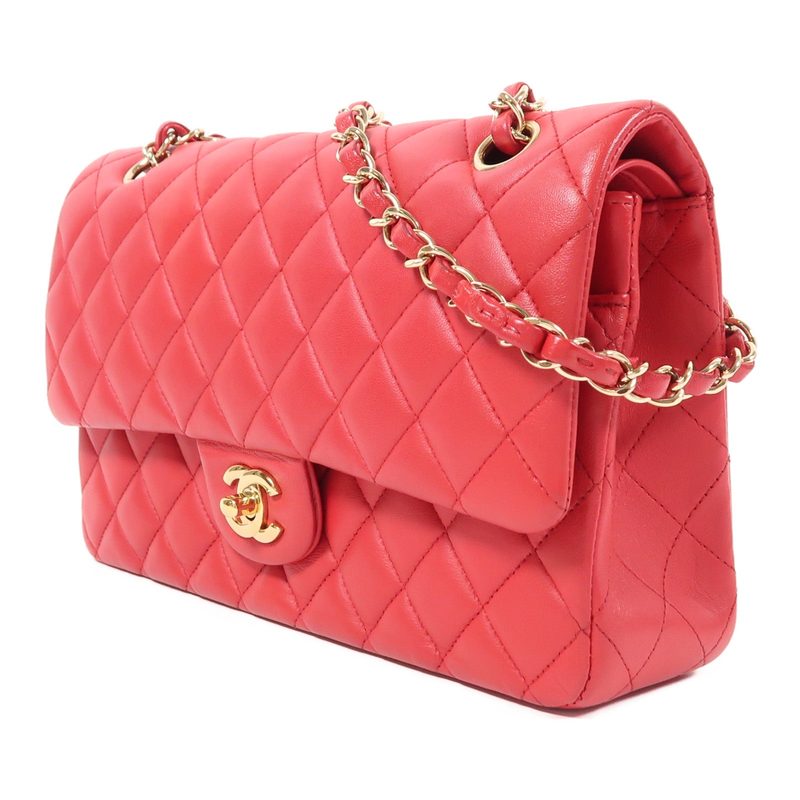 CHANEL 羊皮皮革Classic 25金扣鏈帶肩背袋