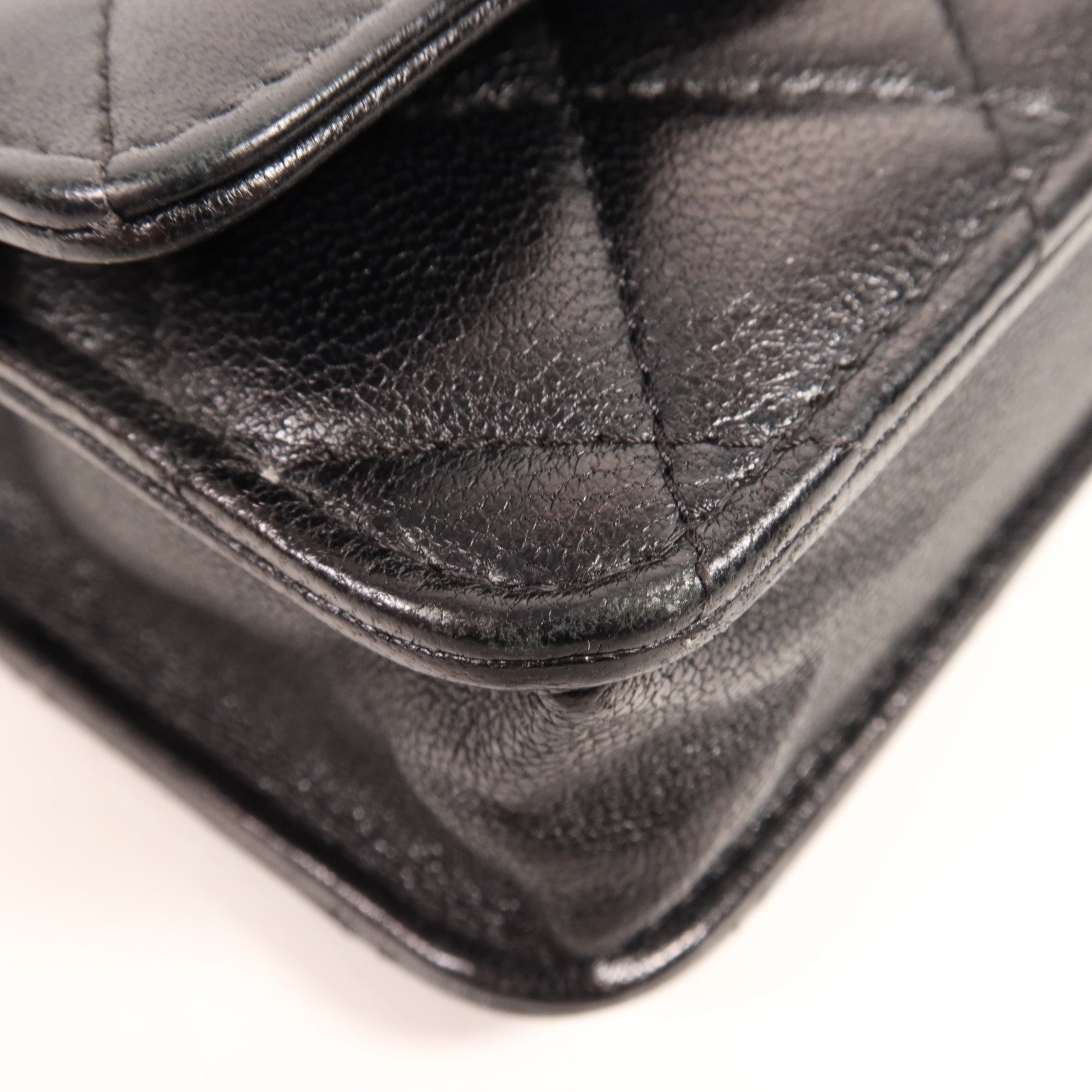 CHANEL 牛皮皮革WOC Wallet On Chain金扣鏈帶肩背袋