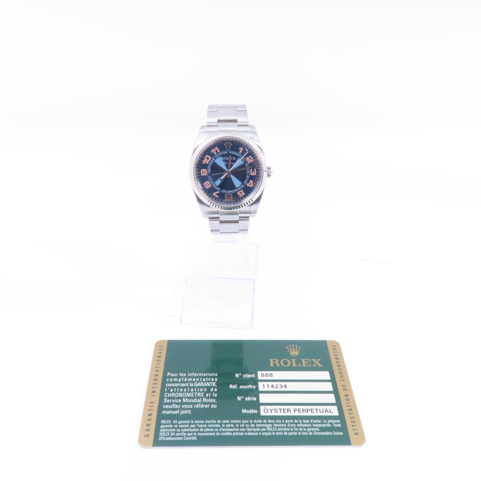 ROLEX Air King不鏽鋼手錶自動機芯藍色