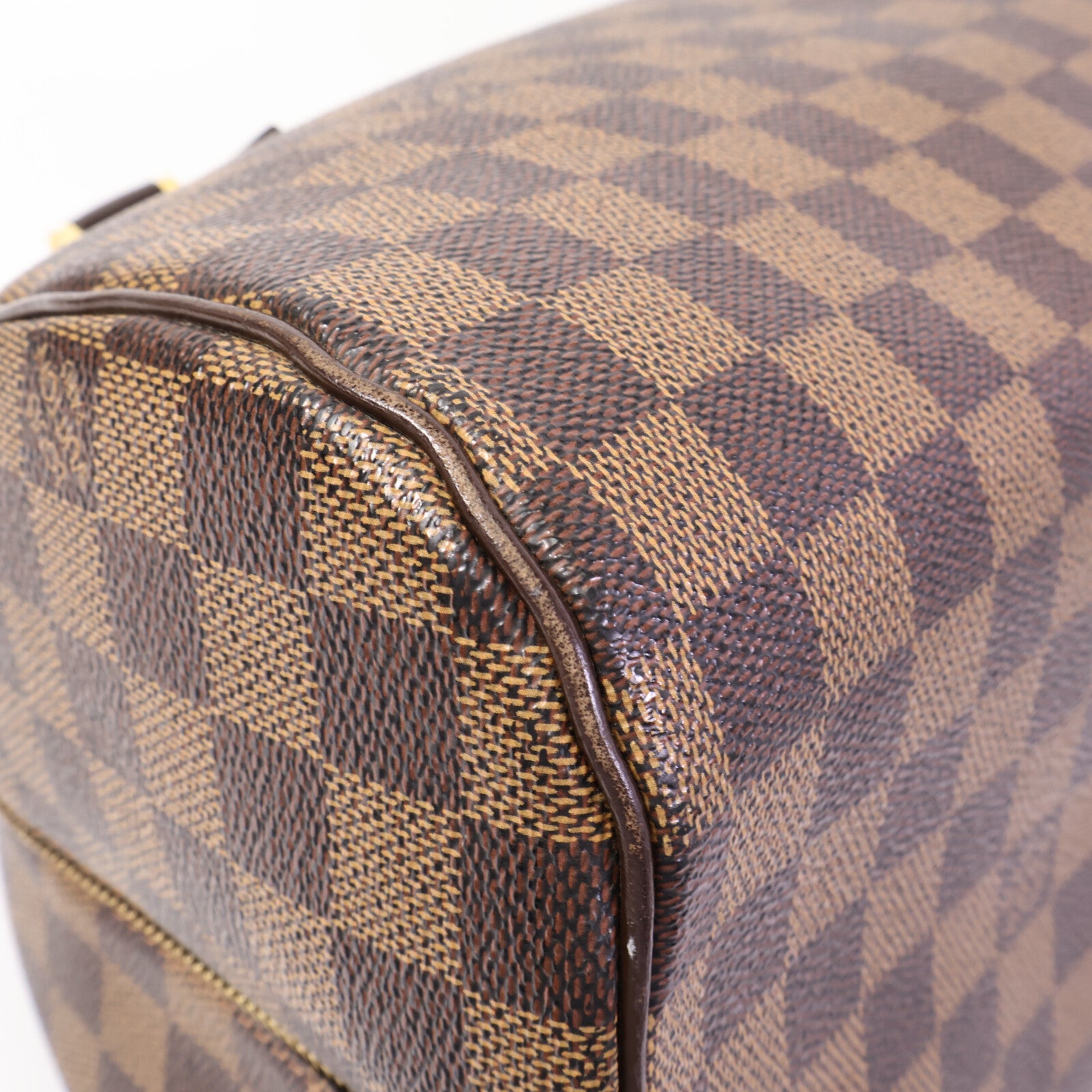 LOUIS VUITTON Damier Ribera MM金扣手挽袋