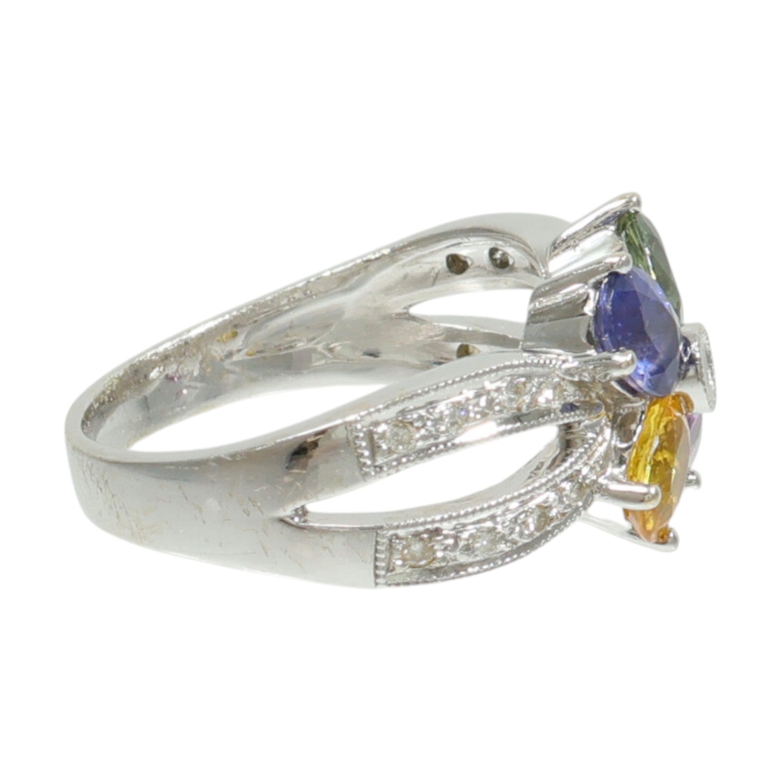 JEWELRY 18K白金Color Stone Ring彩色寶石戒指