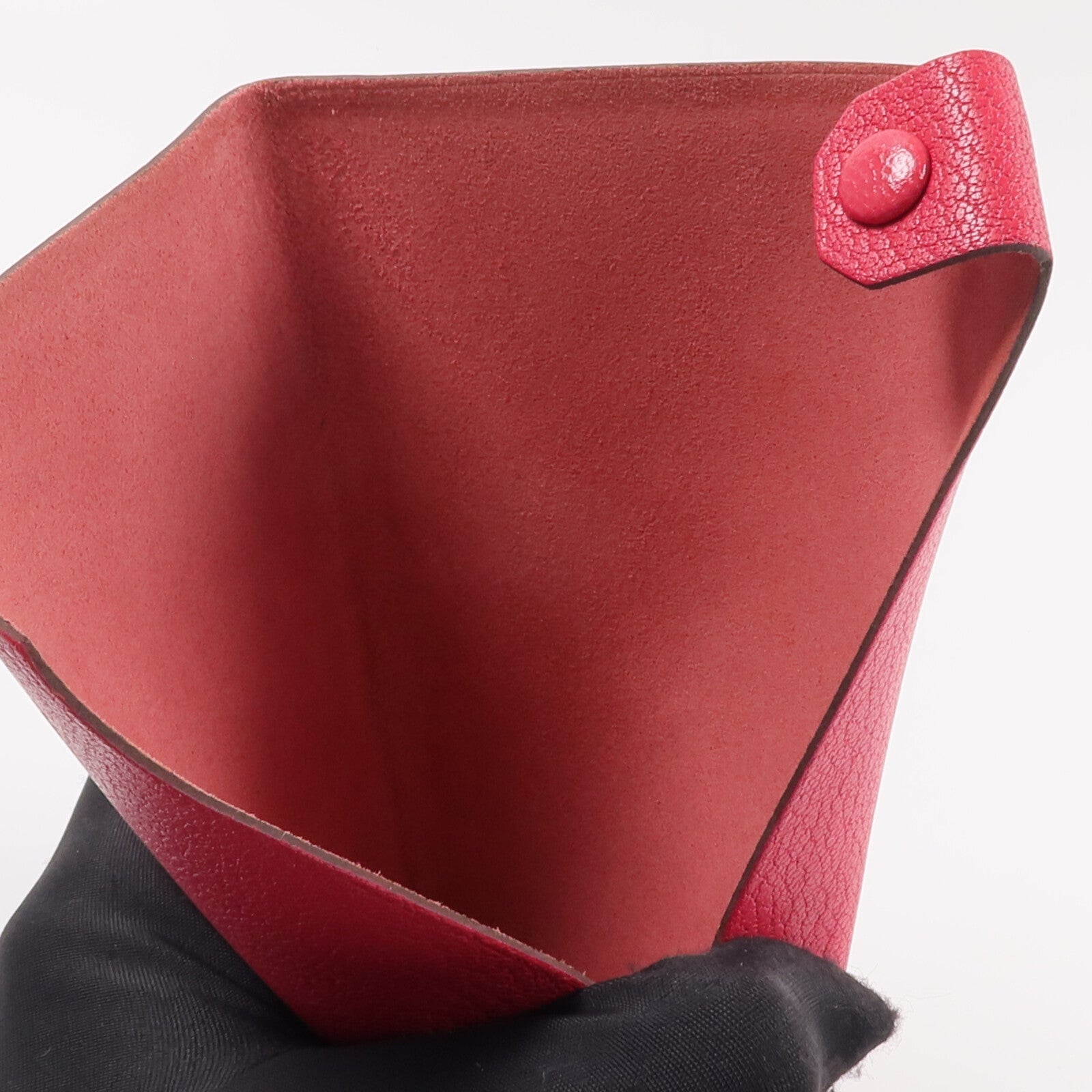 HERMES 【激減優惠】Chamkila皮革Tarmac Passport Holder護照套Rose Extreme