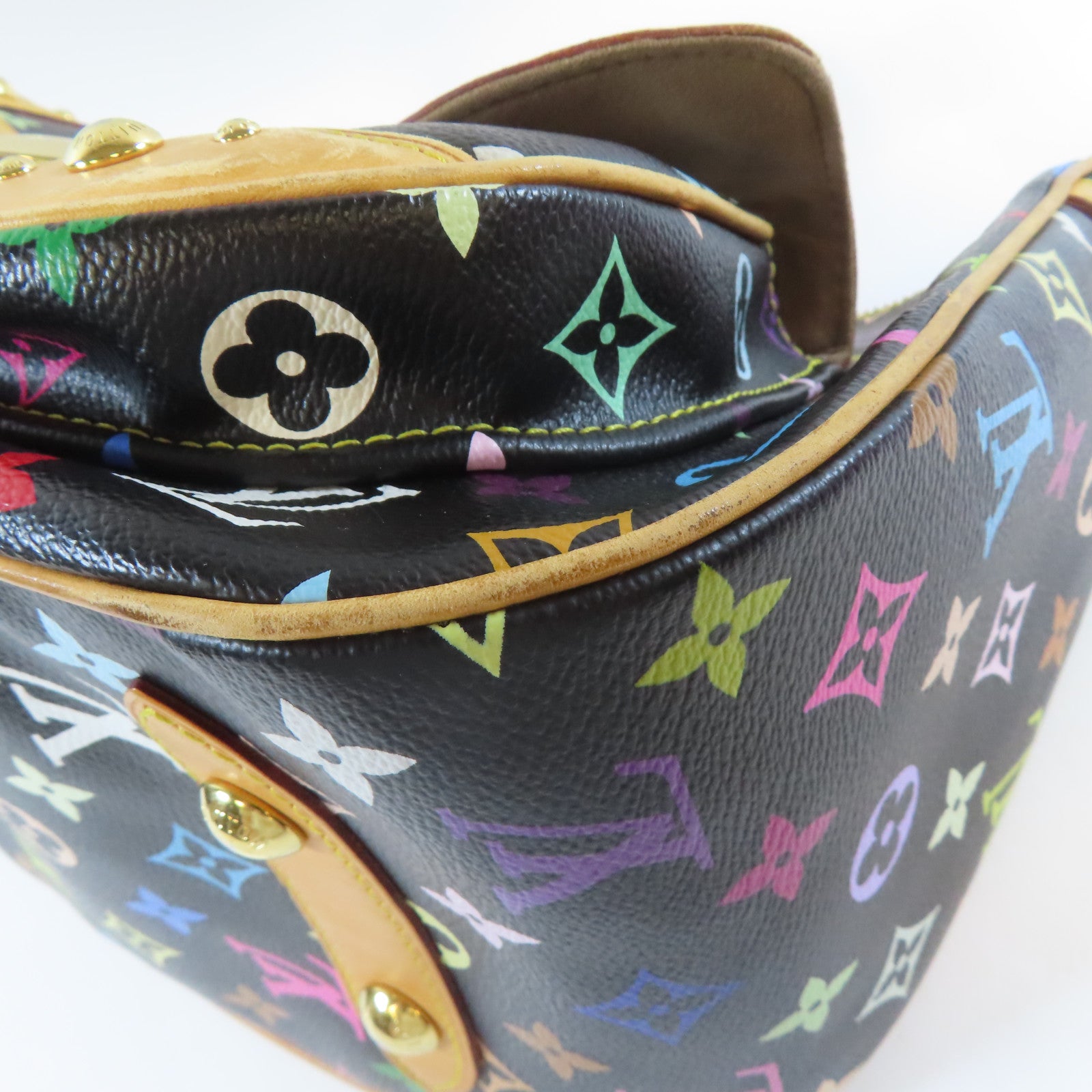 LOUIS VUITTON 【清倉大減價】Monogram Multicolore Rita金扣手挽袋黑色/彩色