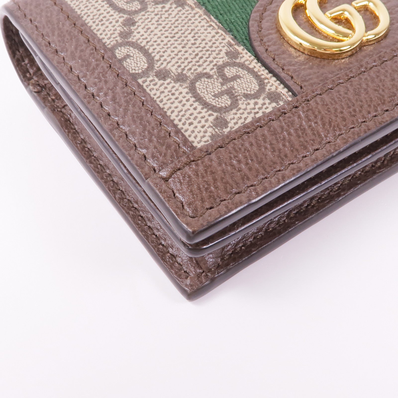 GUCCI 塗層帆布Ophidia GG金扣錢包