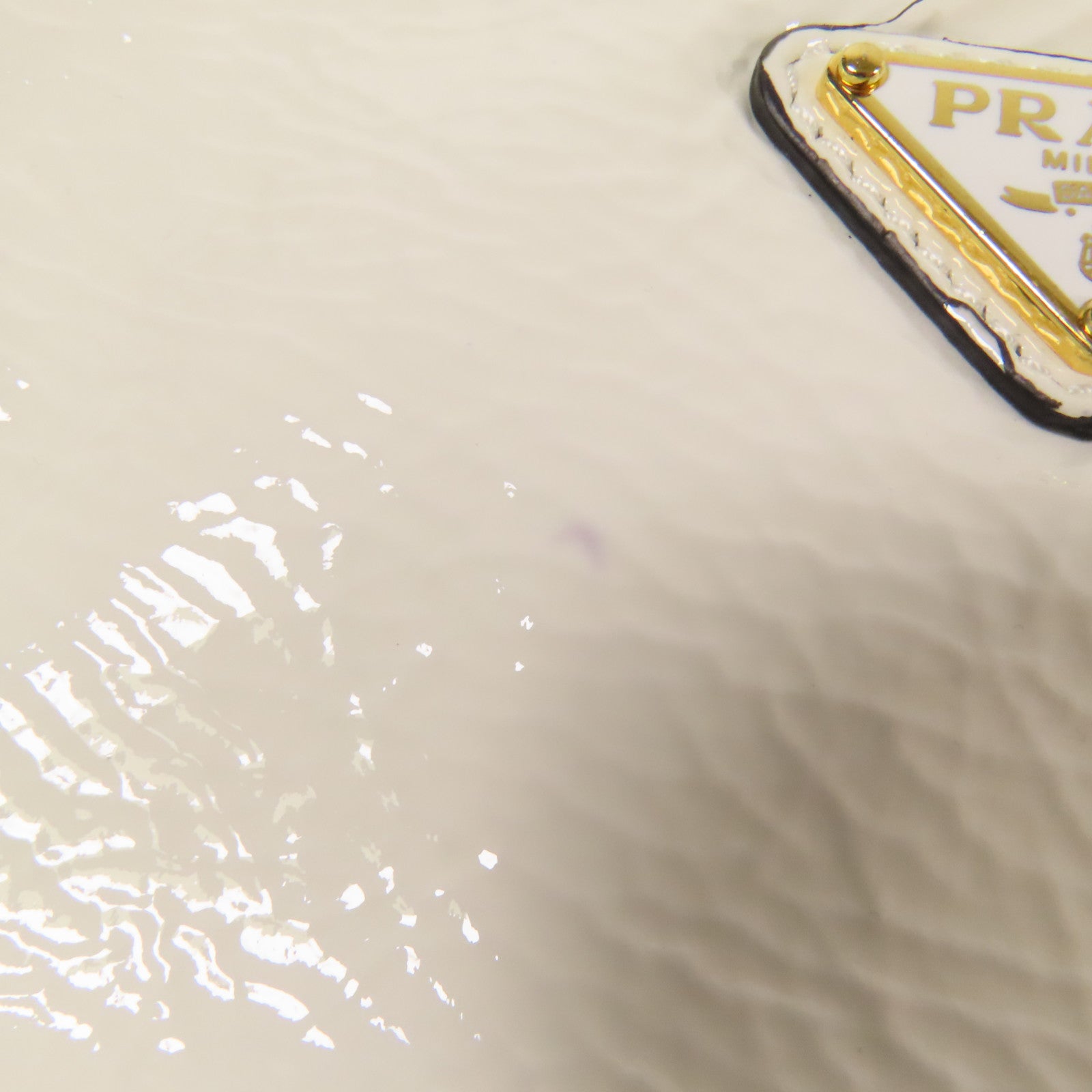 PRADA 漆皮皮革Duet NaplakBag金扣手挽肩背袋兩用袋