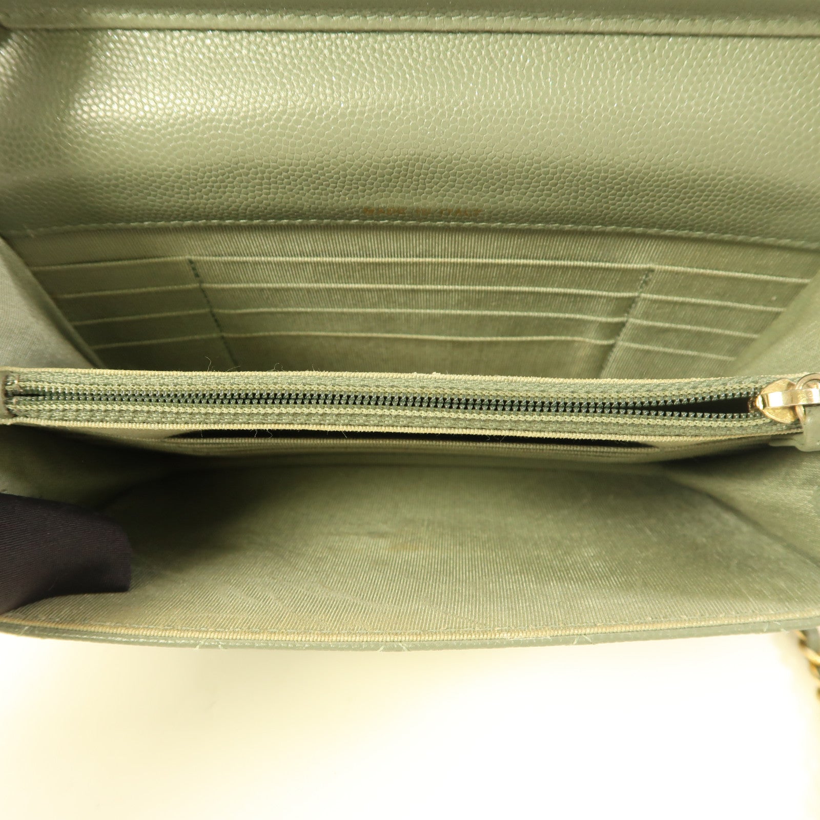 CHANEL 牛皮皮革Classic Square WOC金扣鏈帶肩背袋