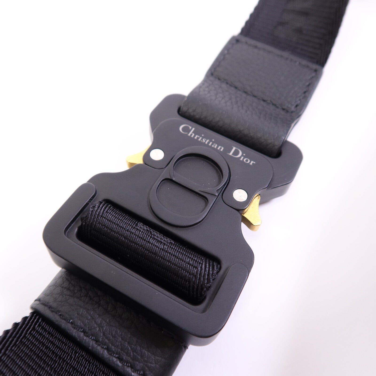 Dior 帆布Mini Saddle Bag銀扣肩背袋