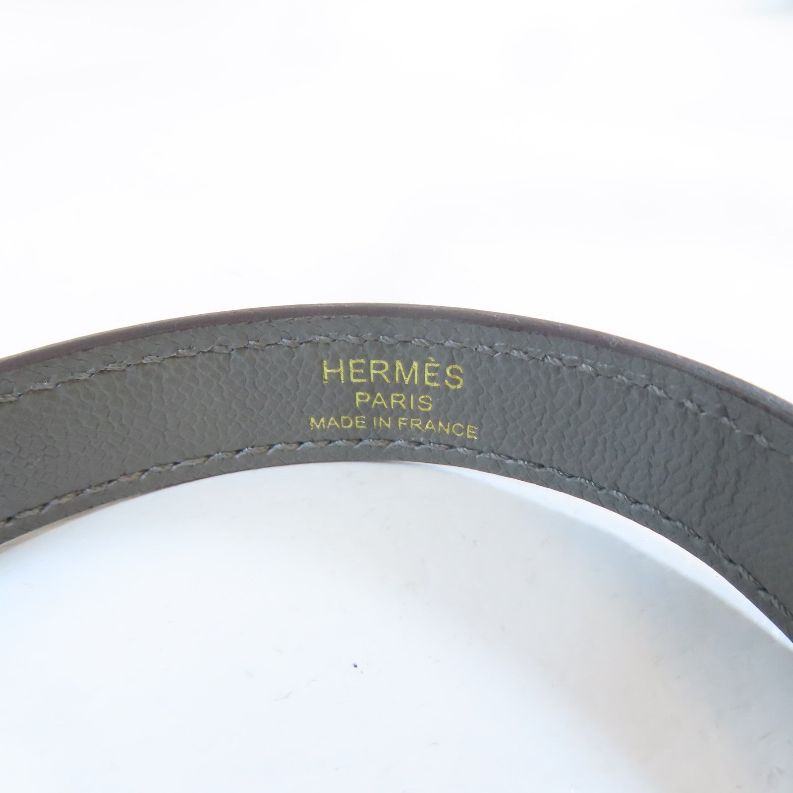 HERMES Madame皮革Kelly 25金扣手挽肩背兩用袋Gris Meyer灰色