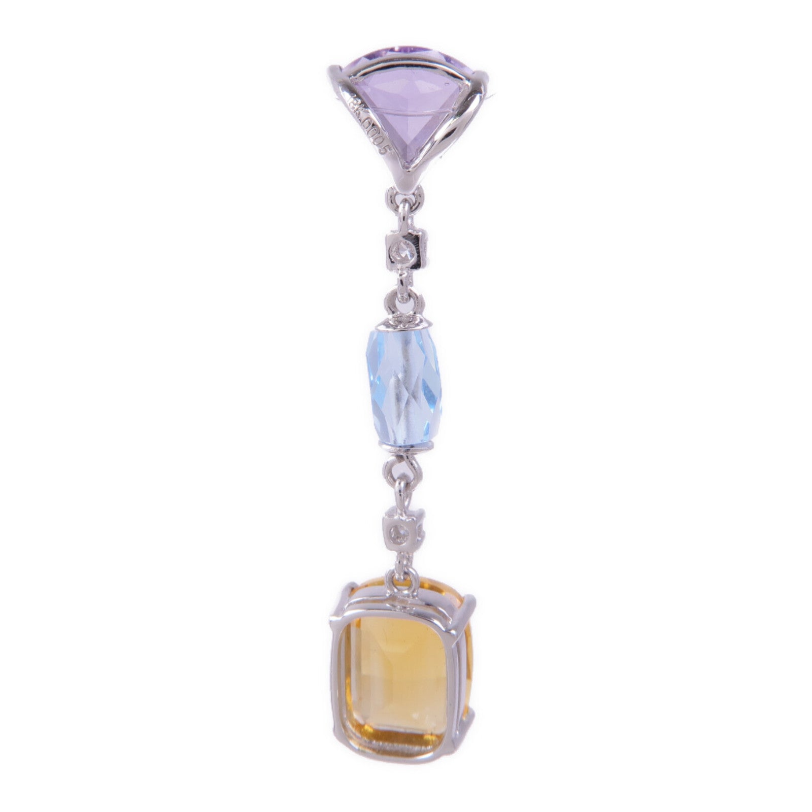 JEWELRY 18K白金Diamond Multi Stone Pendant Top鑽石/多顆寶石吊墜