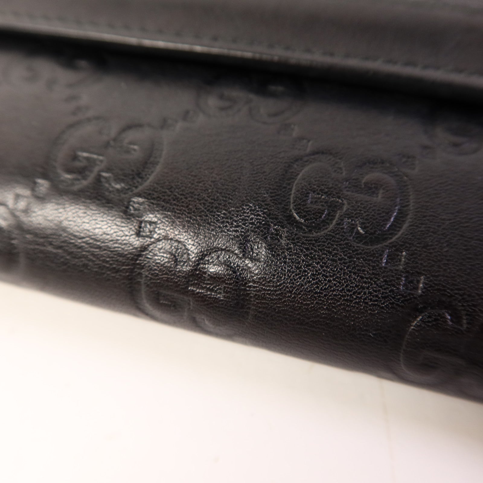 GUCCI 牛皮皮革Long Bifold Wallet銀扣長錢包