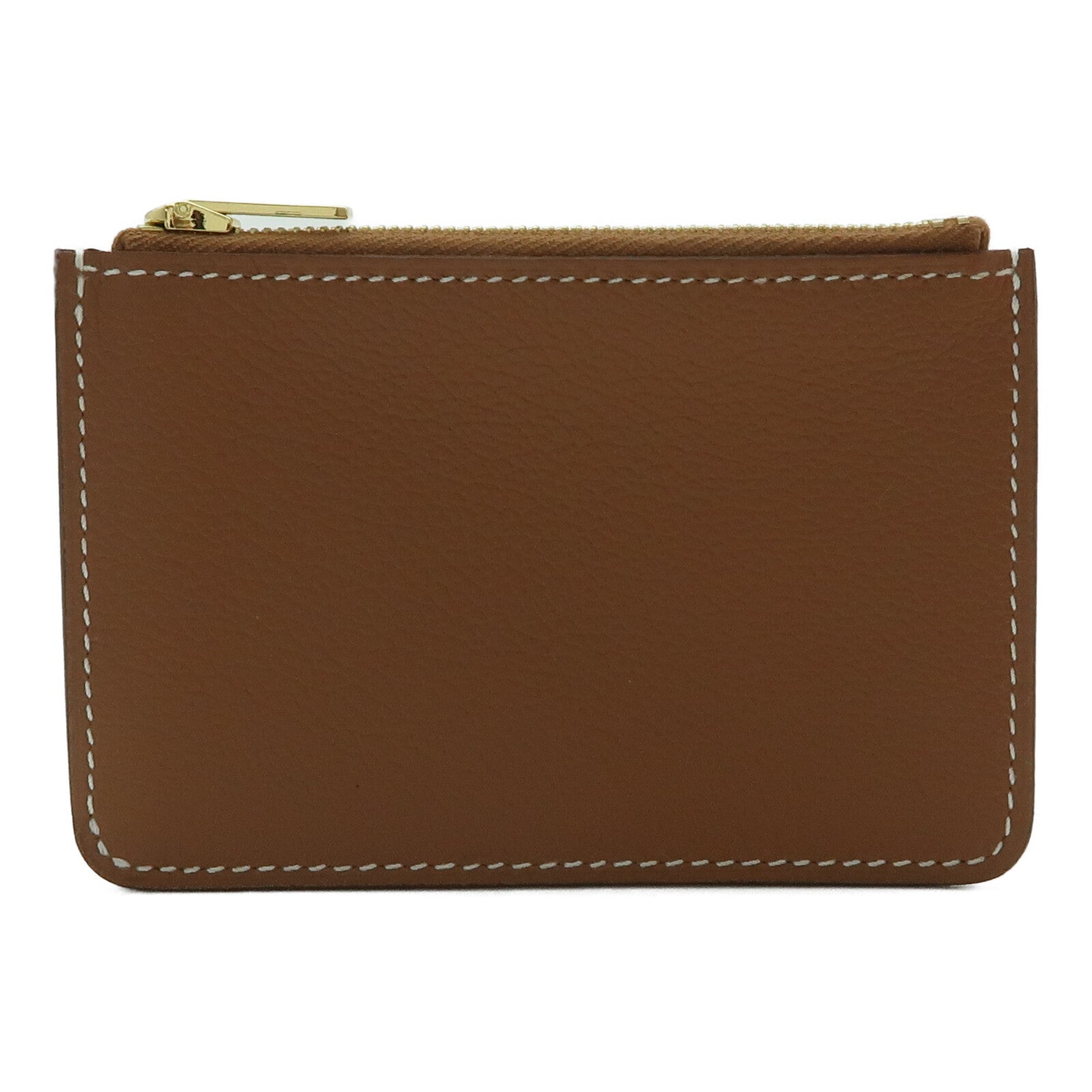 HERMES Evercolor皮革Constance Slim金扣錢包Gold