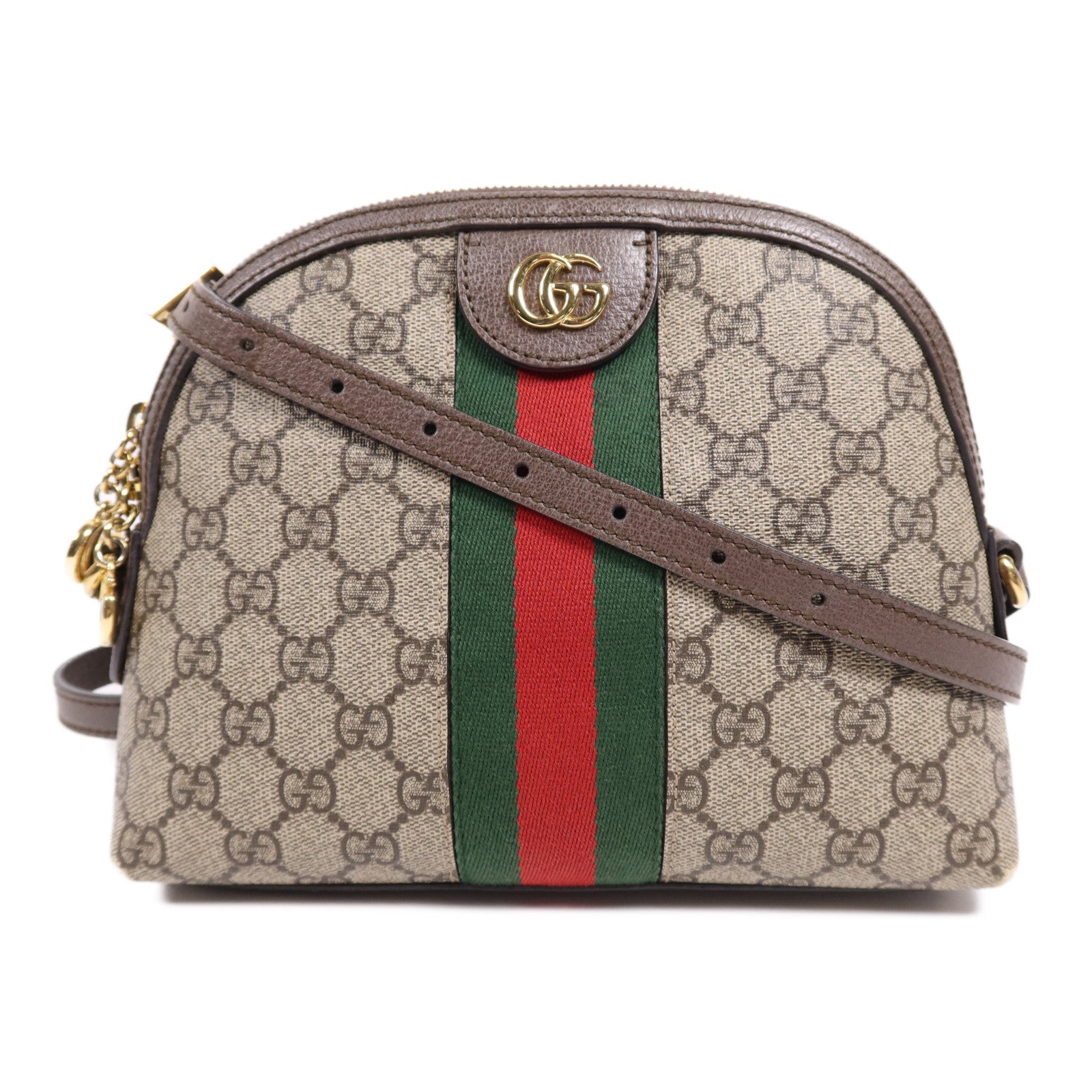 GUCCI 塗層帆布GG Ophidia金扣肩背袋