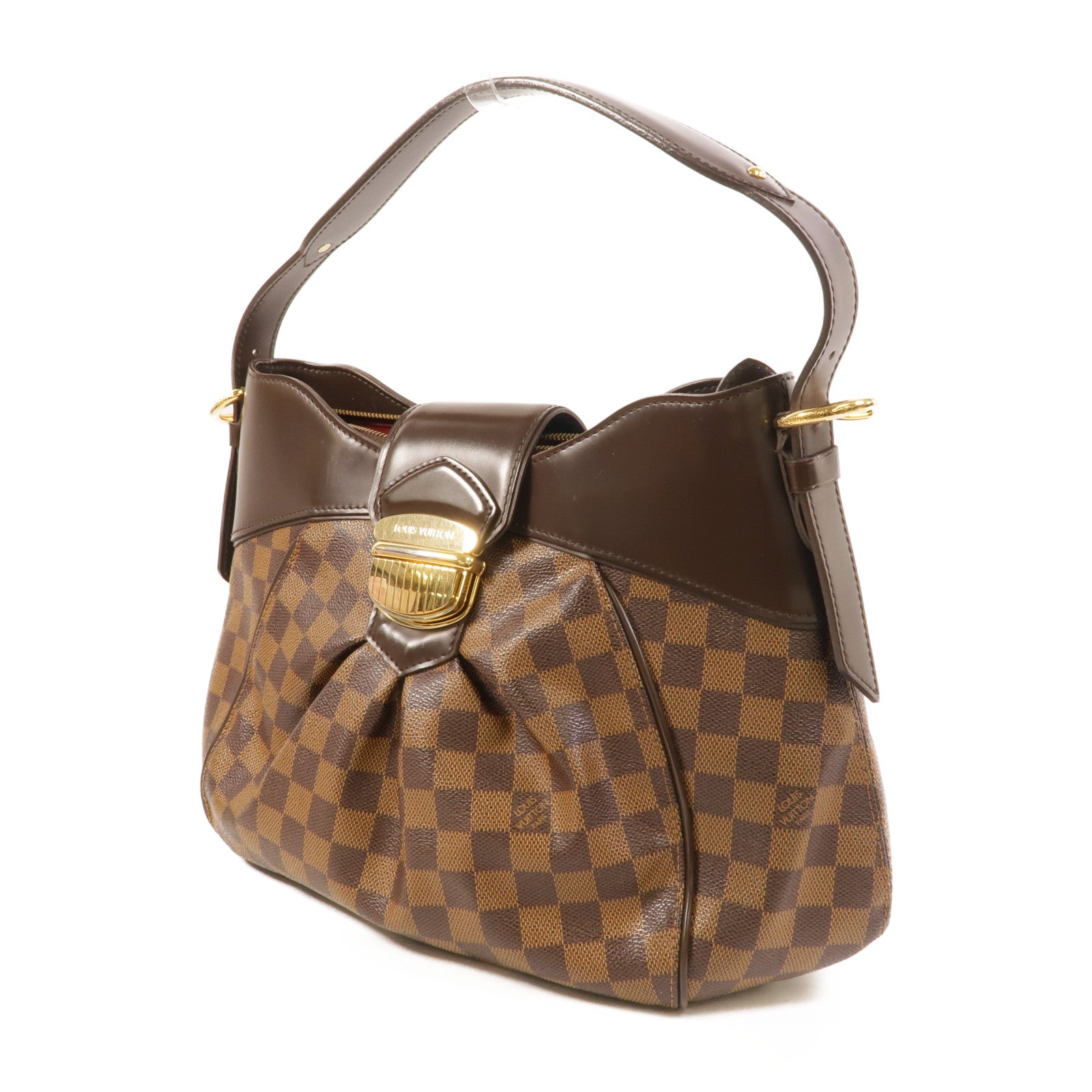 LOUIS VUITTON Damier Sistina MM金扣肩背袋