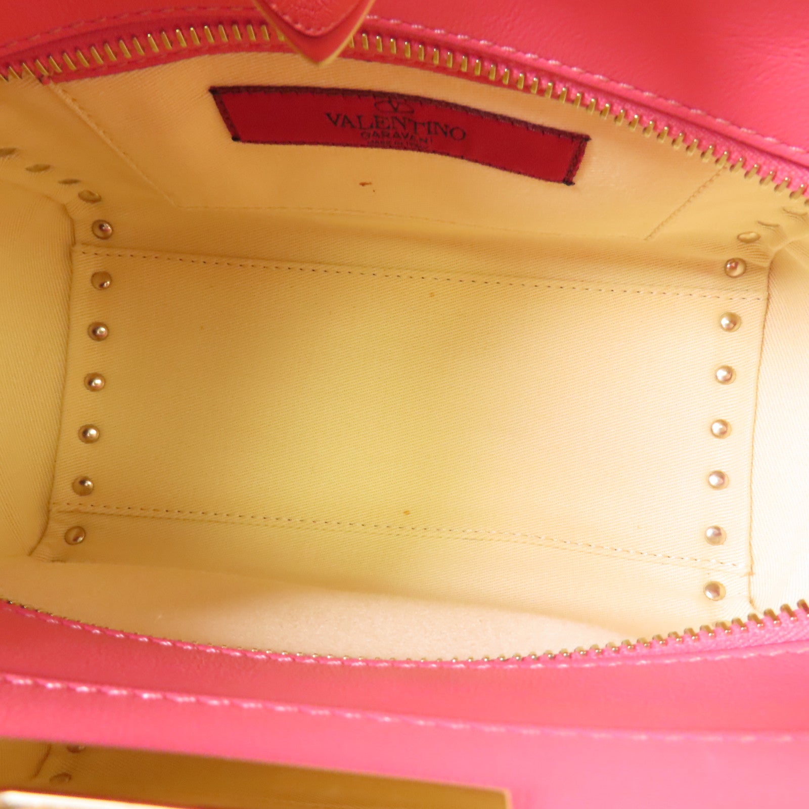 Valentino 牛皮皮革2 Way Shoulder金扣手挽肩背兩用袋