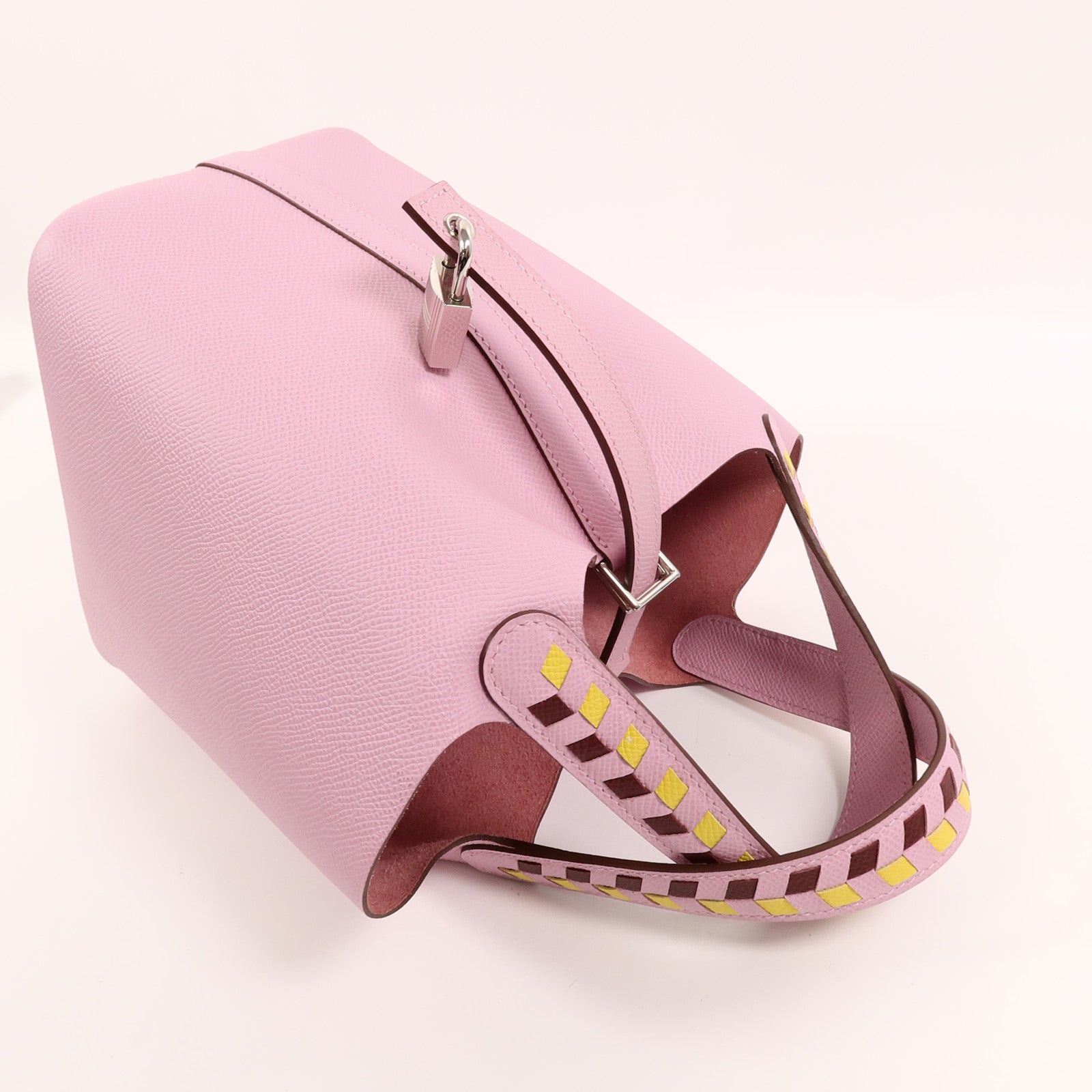HERMES Epsom皮革Picotin PM手挽袋Mauve Sylvestre
