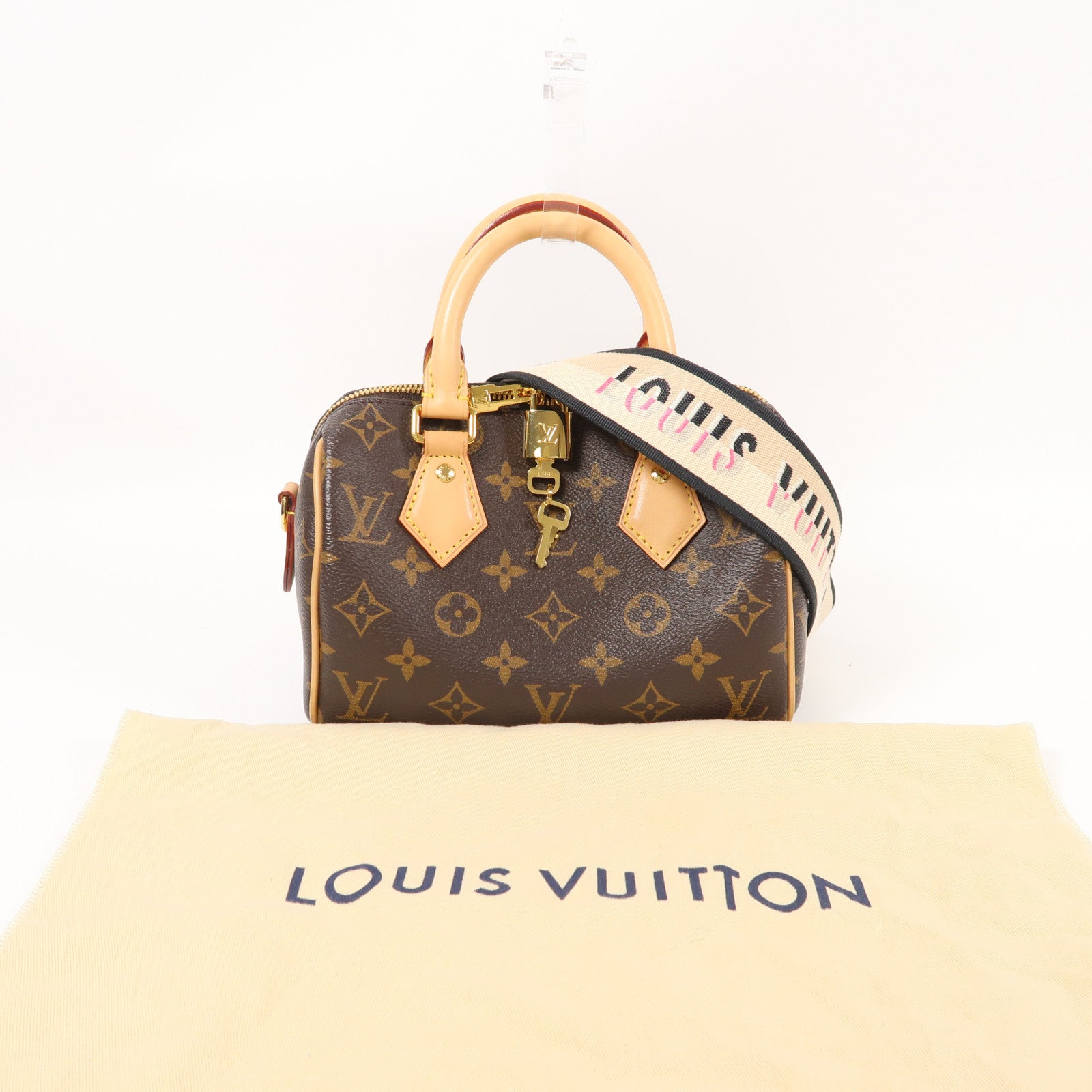 LOUIS VUITTON Monogram Speedy Bandouliere 20金扣手挽肩背兩用袋
