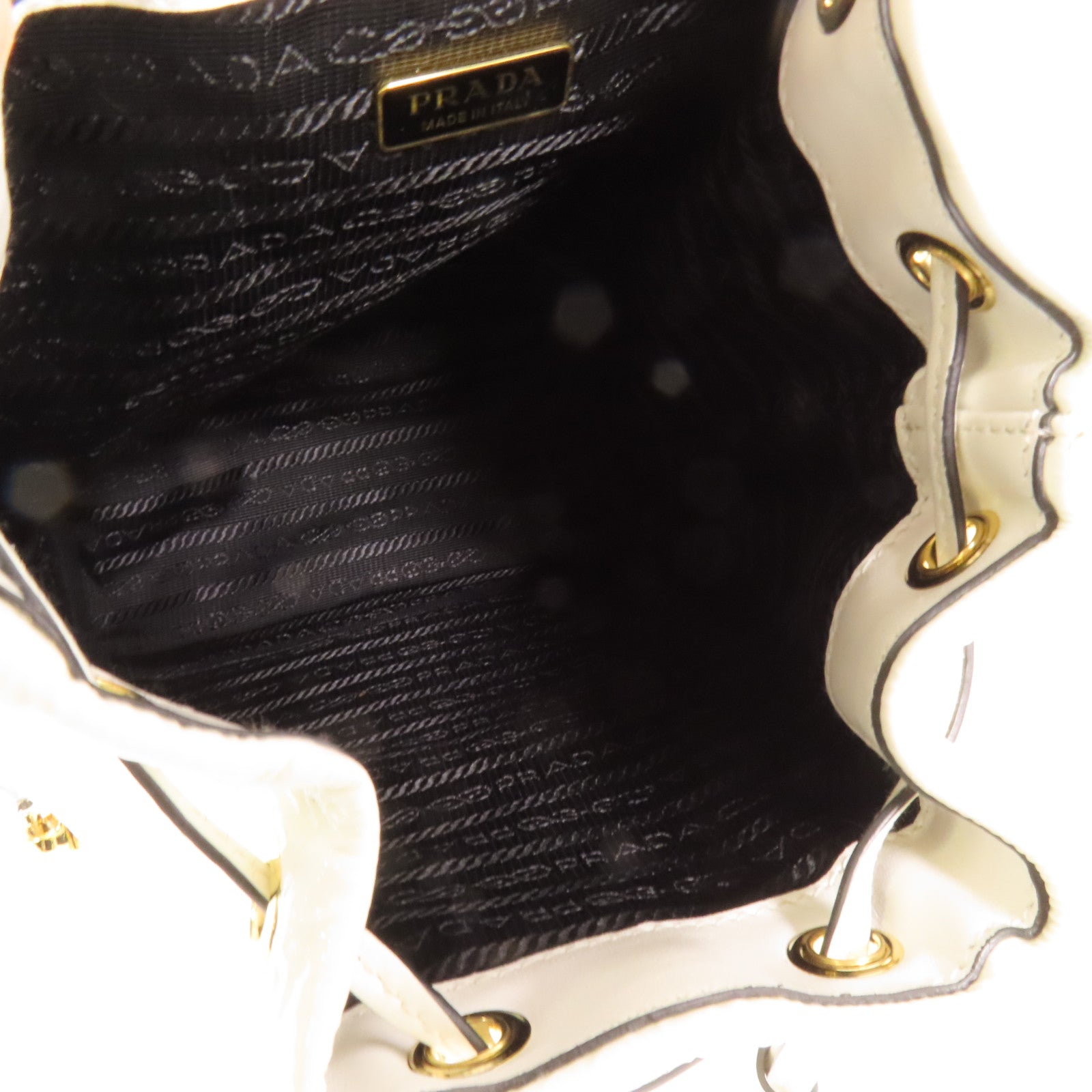 PRADA 漆皮皮革Duet NaplakBag金扣手挽肩背袋兩用袋