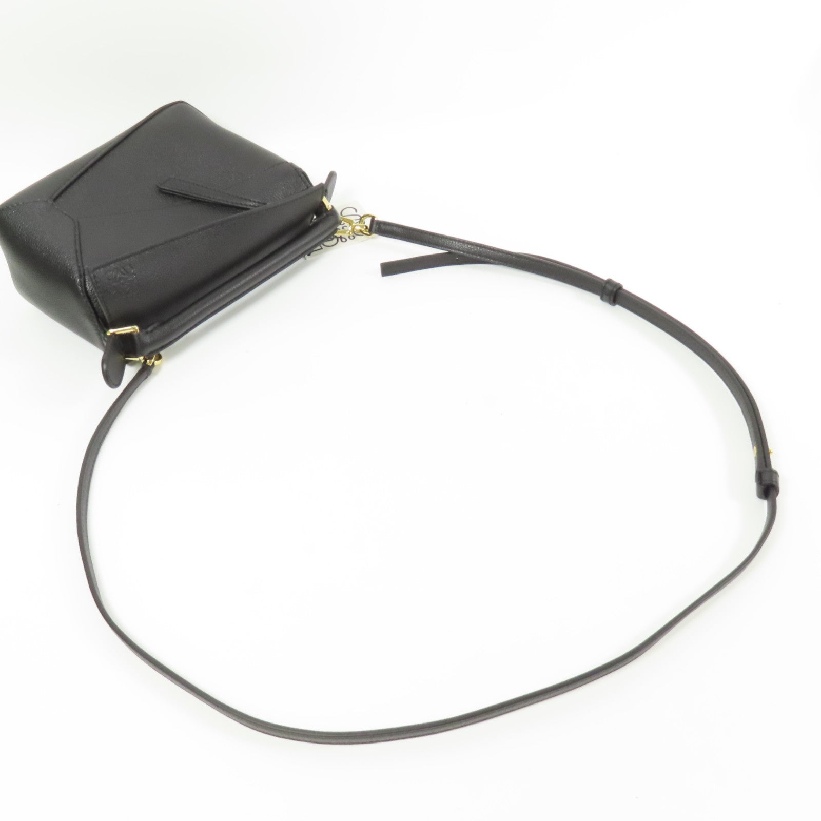 LOEWE 牛皮皮革Mini Puzzle Edge金扣手挽肩背兩用袋
