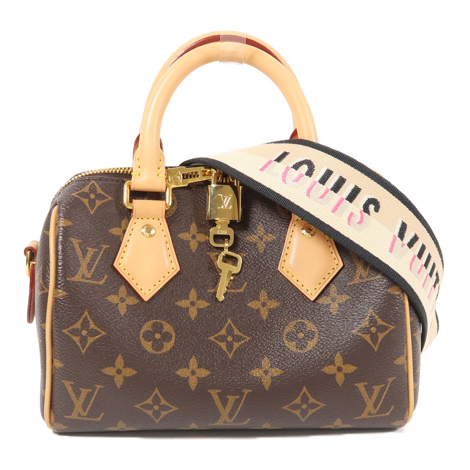 LOUIS VUITTON Monogram Speedy Bandouliere 20金扣手挽肩背兩用袋