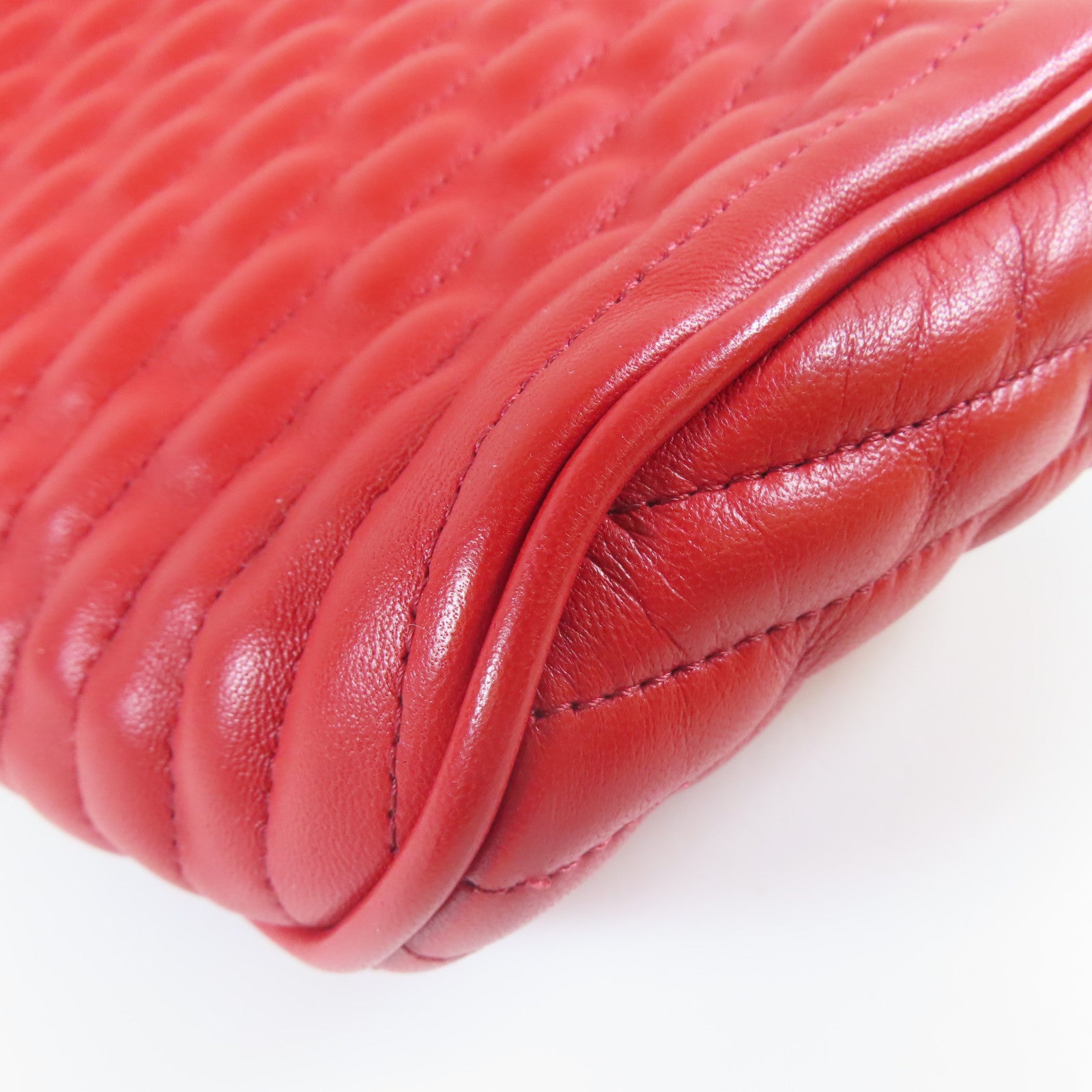 Longchamp 【激減優惠】牛皮皮革Amazone Convertible Belt Bag鏈帶肩背袋/腰包紅色