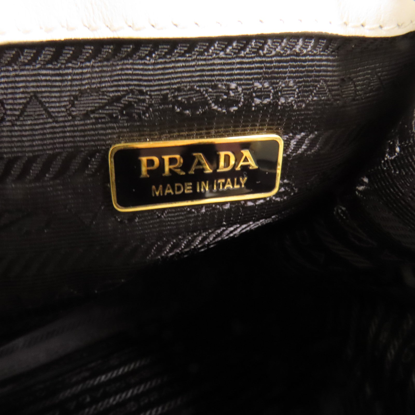 PRADA 漆皮皮革Duet NaplakBag金扣手挽肩背袋兩用袋