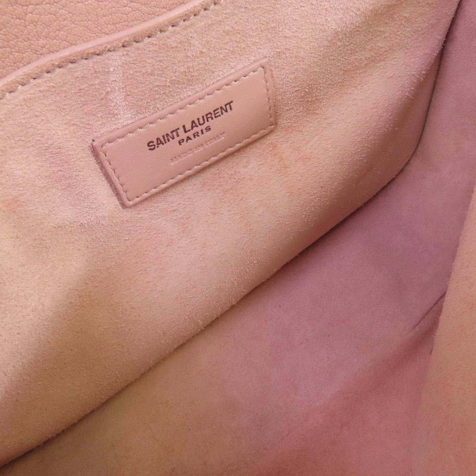 SAINT LAURENT 【激減優惠】牛皮皮革2Way Shoulder Bag銀扣手挽肩背兩用袋