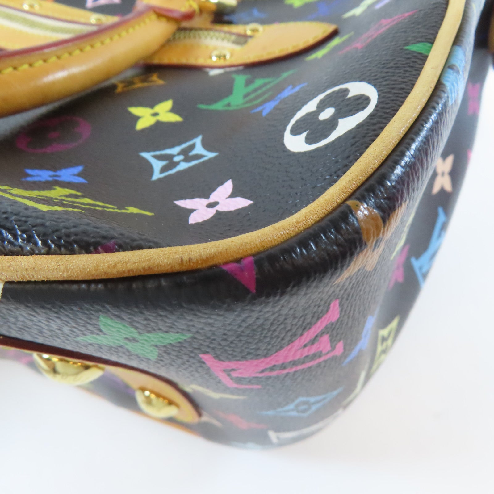 LOUIS VUITTON 【清倉大減價】Monogram Multicolore Rita金扣手挽袋黑色/彩色