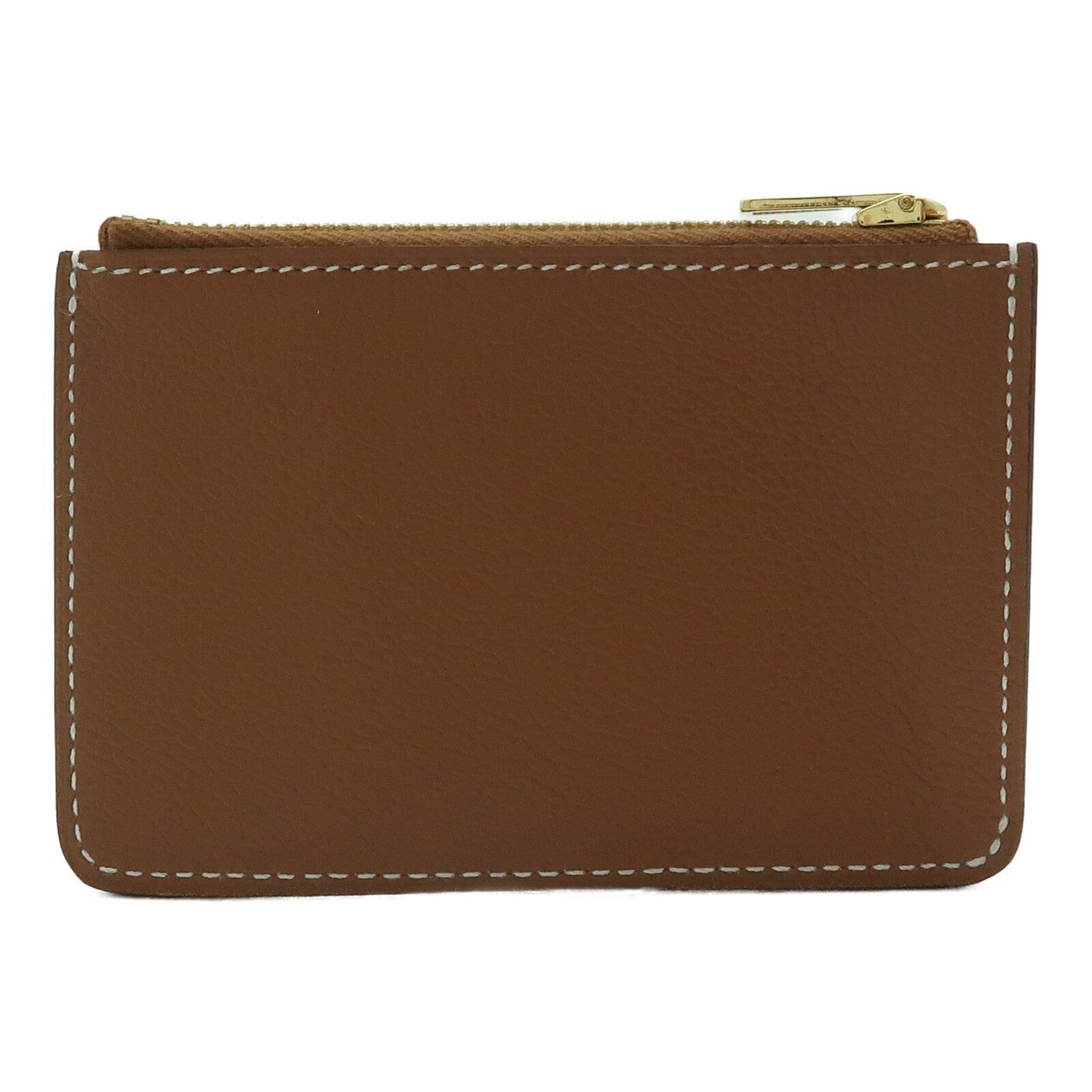 HERMES Evercolor皮革Constance Slim金扣錢包Gold