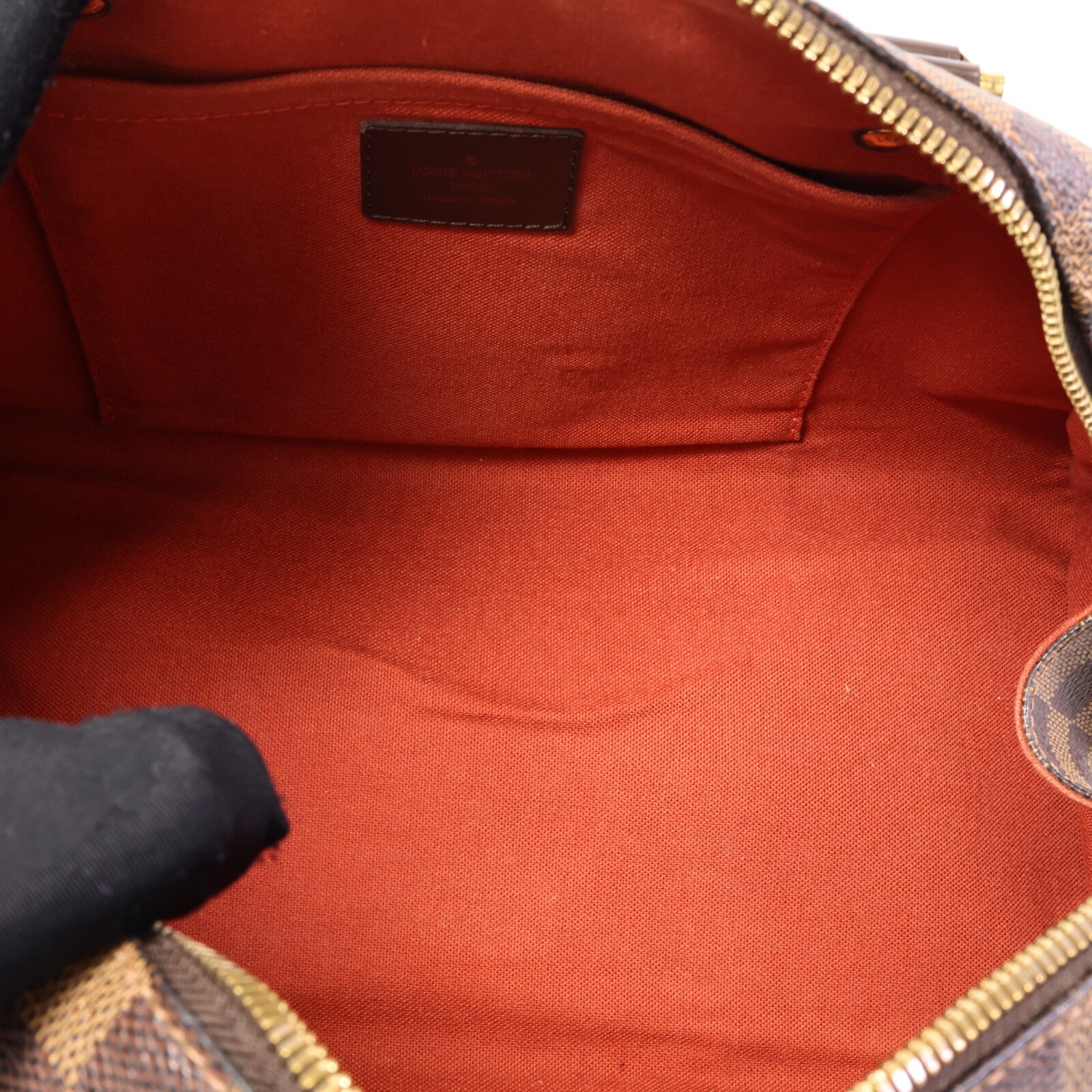 LOUIS VUITTON Damier Ribera MM金扣手挽袋