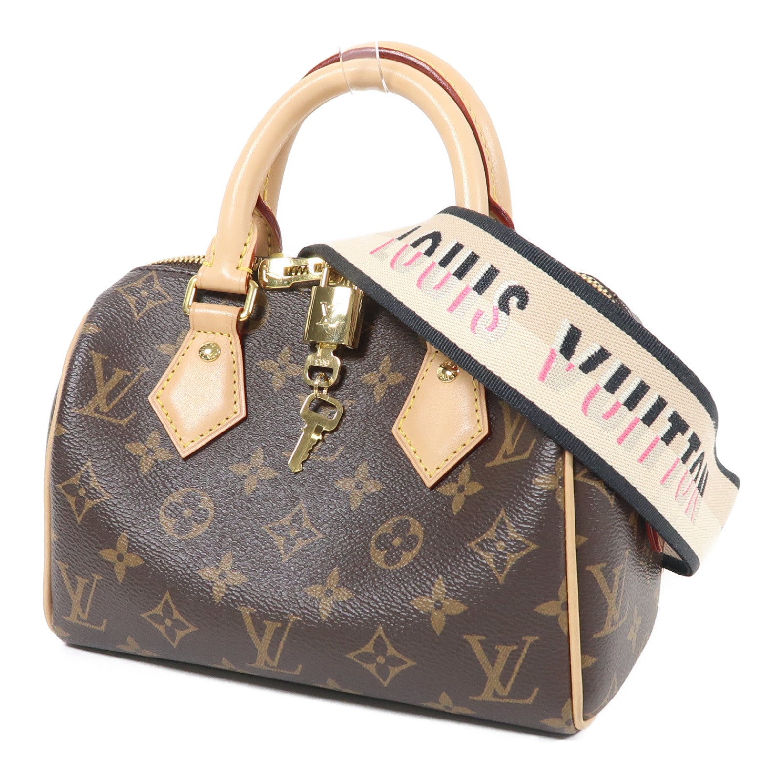 LOUIS VUITTON Monogram Speedy Bandouliere 20金扣手挽肩背兩用袋