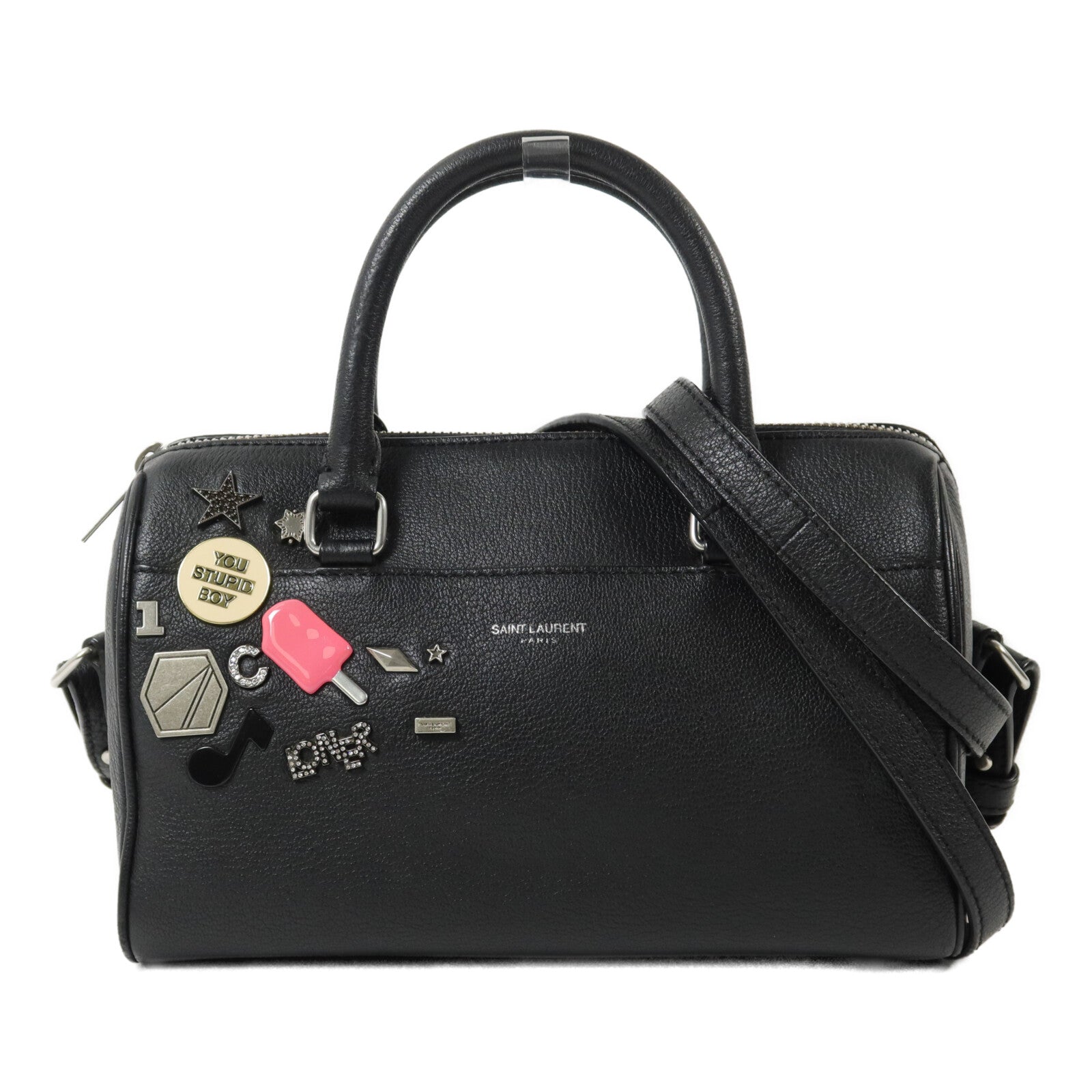 SAINT LAURENT 牛皮皮革Baby Duffle手挽肩背兩用袋