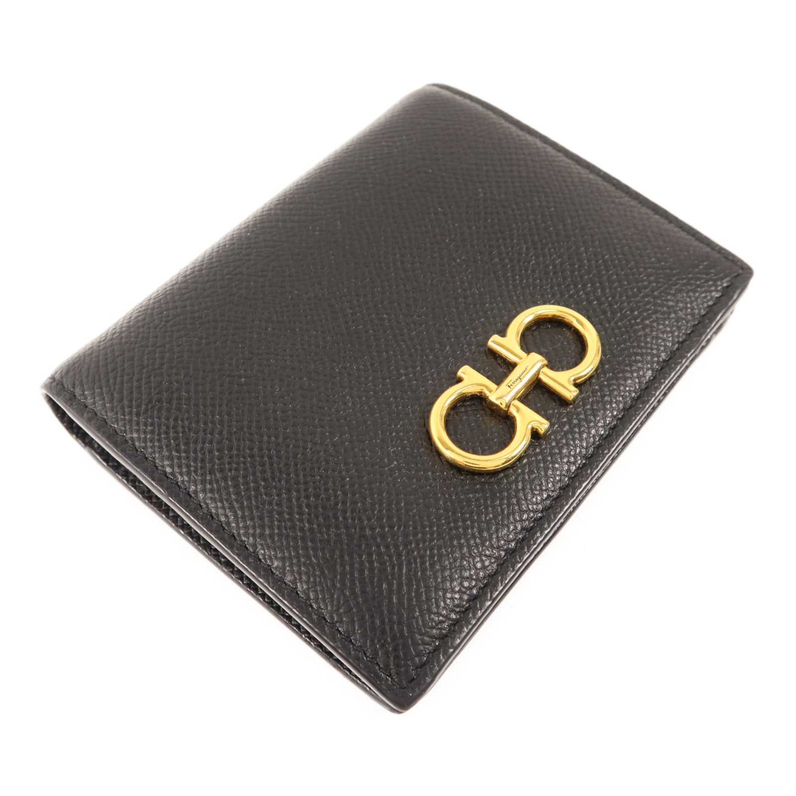 Salvatore Ferragamo 牛皮皮革Bifold Wallet金扣錢包