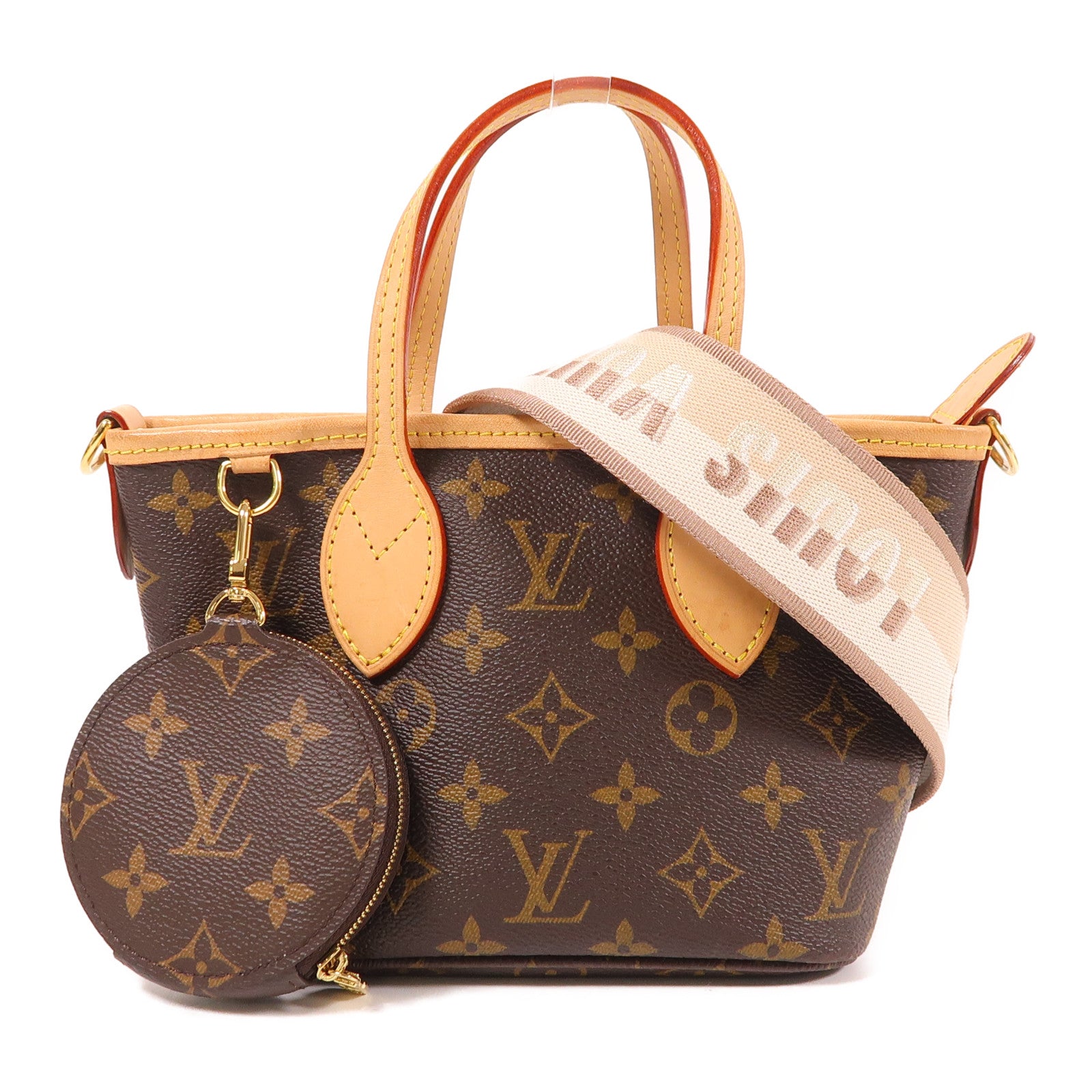 LOUIS VUITTON Monogram Neverfull BB金扣手挽肩背兩用袋