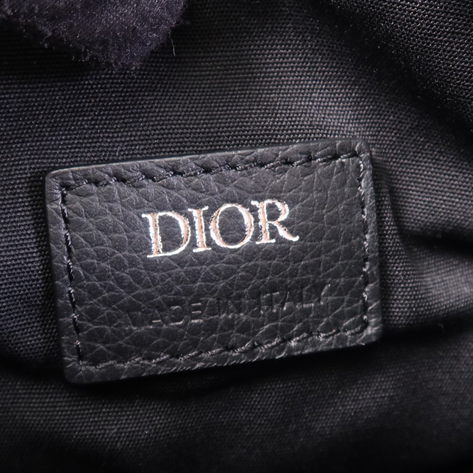 Dior 帆布Mini Saddle Bag銀扣肩背袋