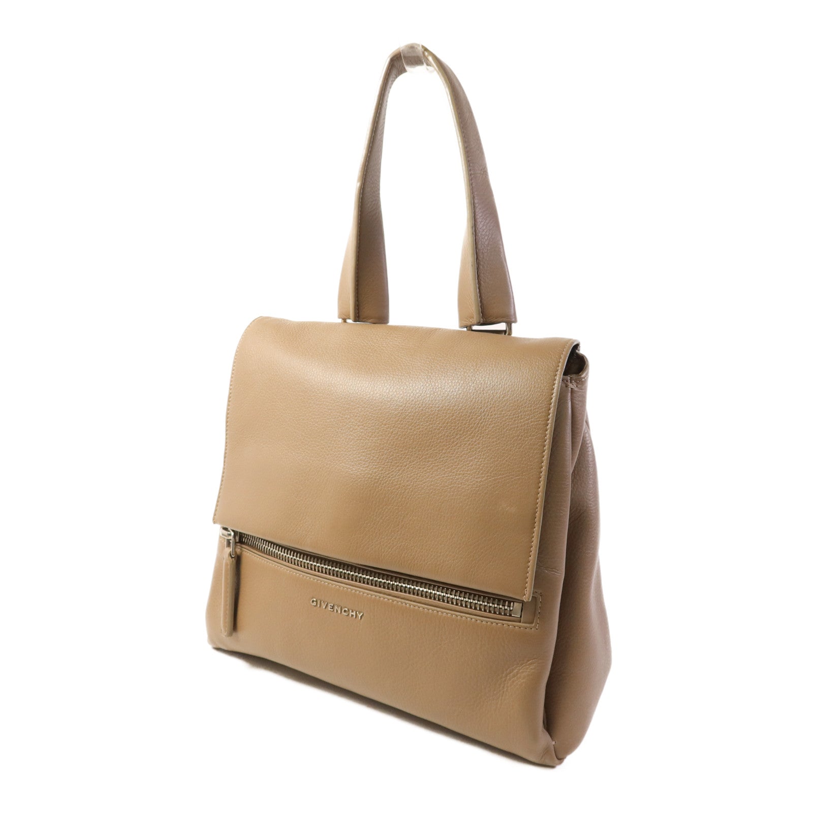 GIVENCHY 牛皮皮革2 Way Shoulder Bag銀扣手挽肩背兩用袋