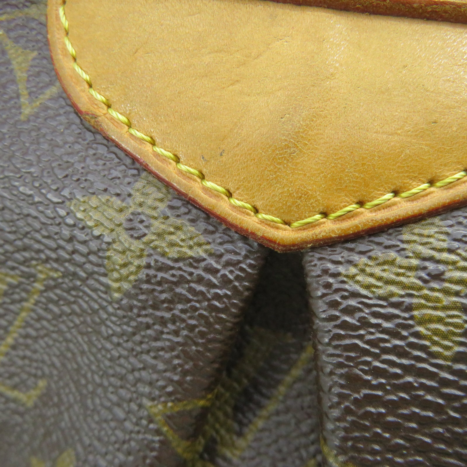 LOUIS VUITTON Monogram Palermo GM gold buckle shoulder shoulder bag brown