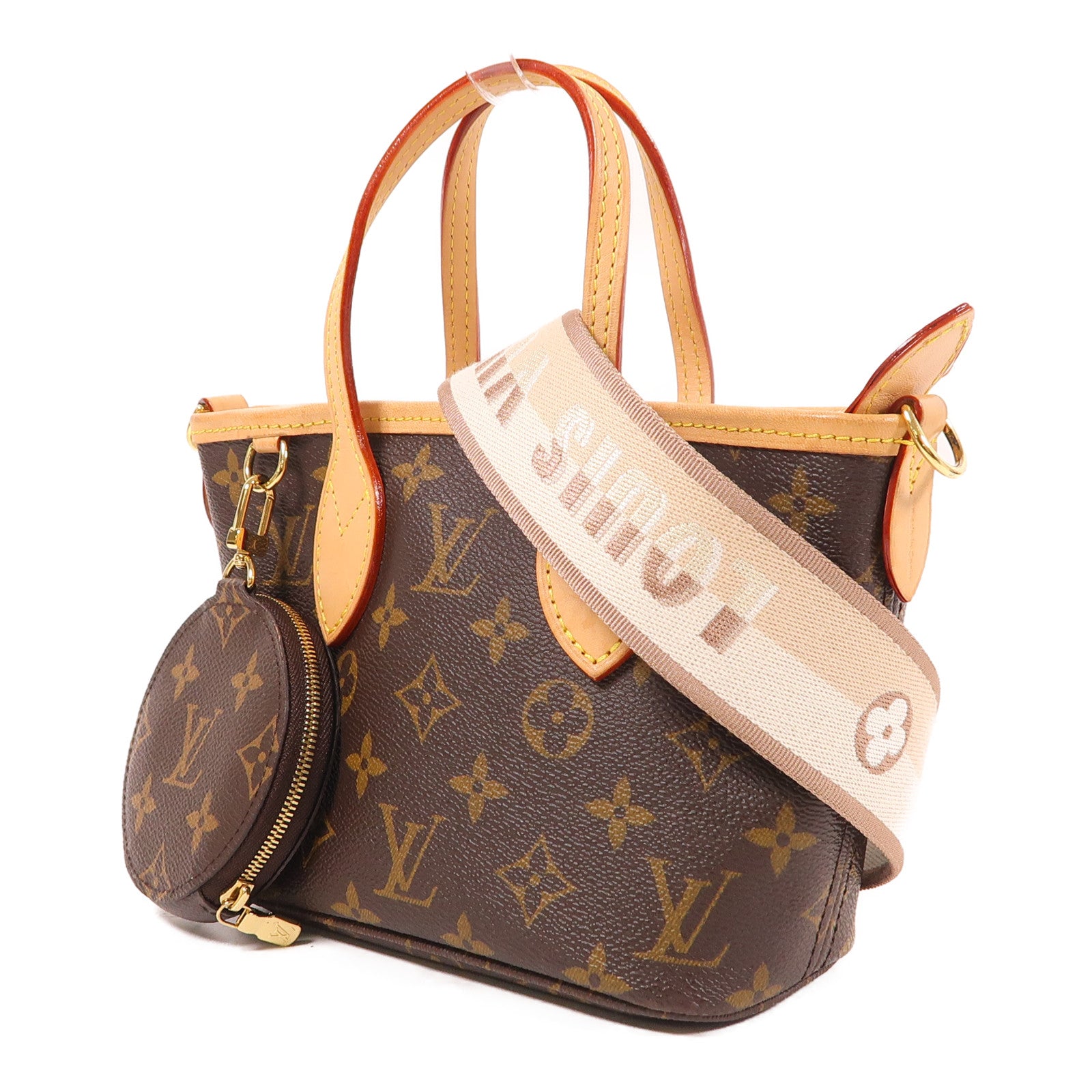 LOUIS VUITTON Monogram Neverfull BB金扣手挽肩背兩用袋