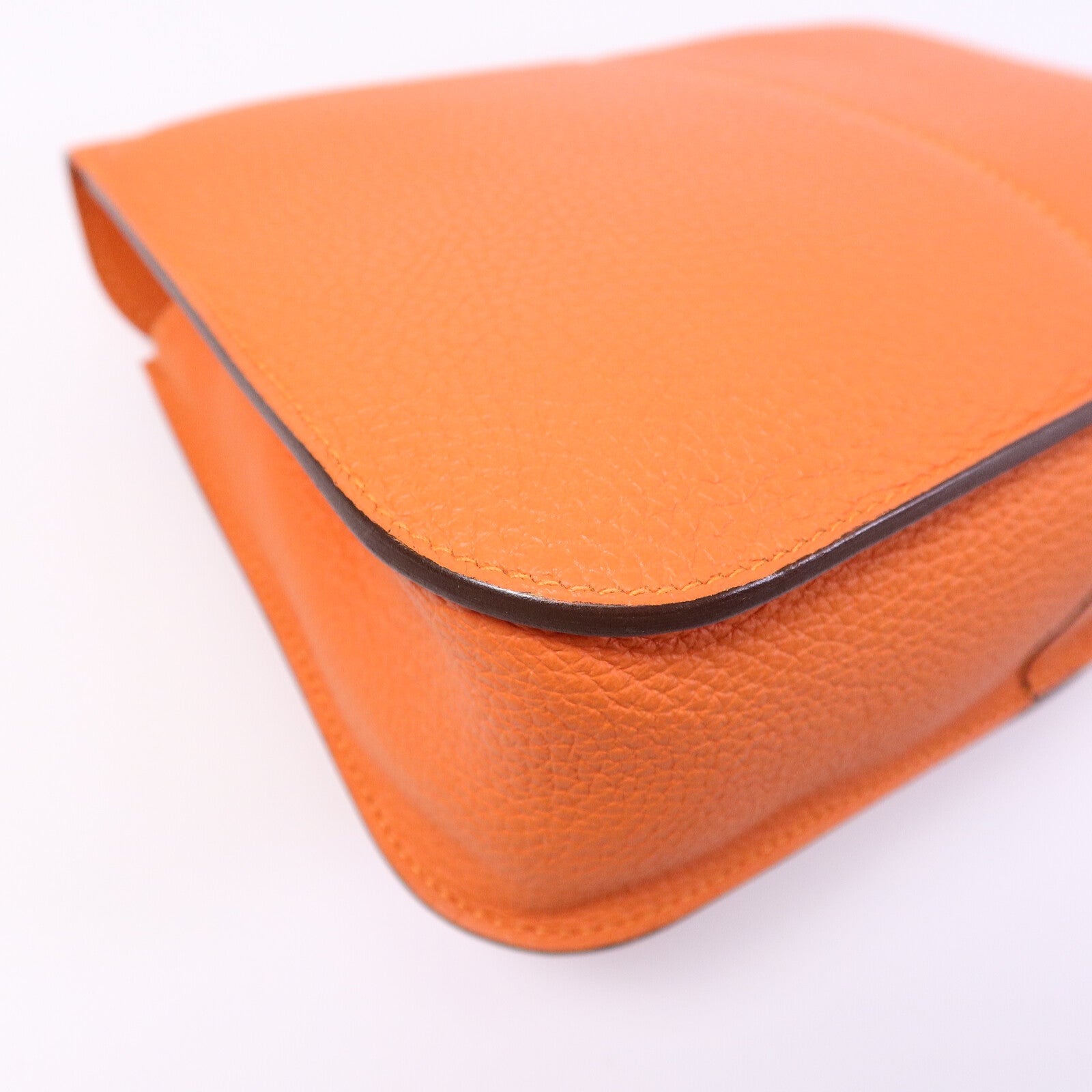 HERMES Clemence皮革Halzan 25手挽肩背兩用袋Feu