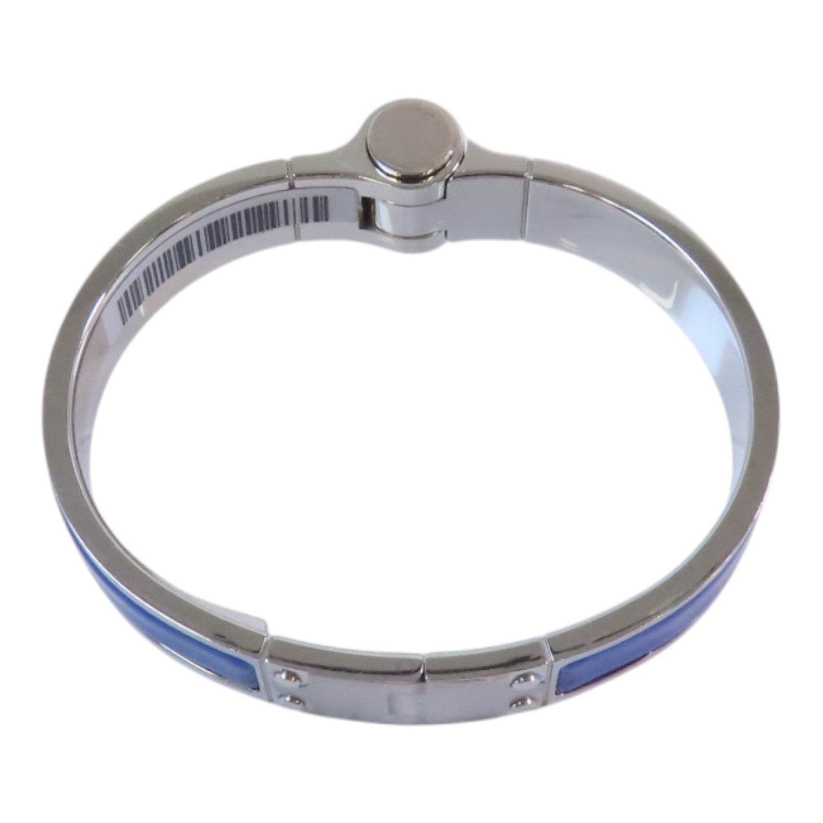 HERMES 金屬/琺瑯Enamel Chamiere Bracelet銀扣手鐲