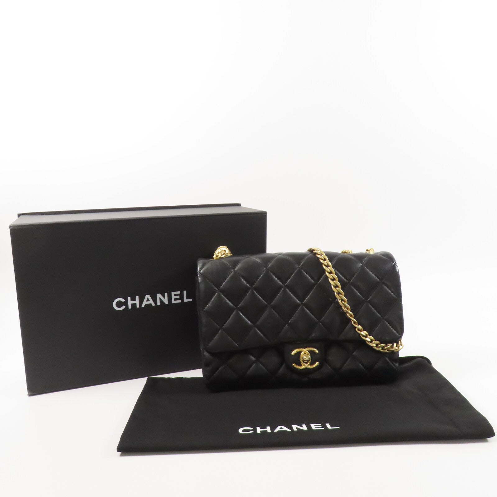 CHANEL 羊皮皮革Chain Shoulder鏈帶肩背袋