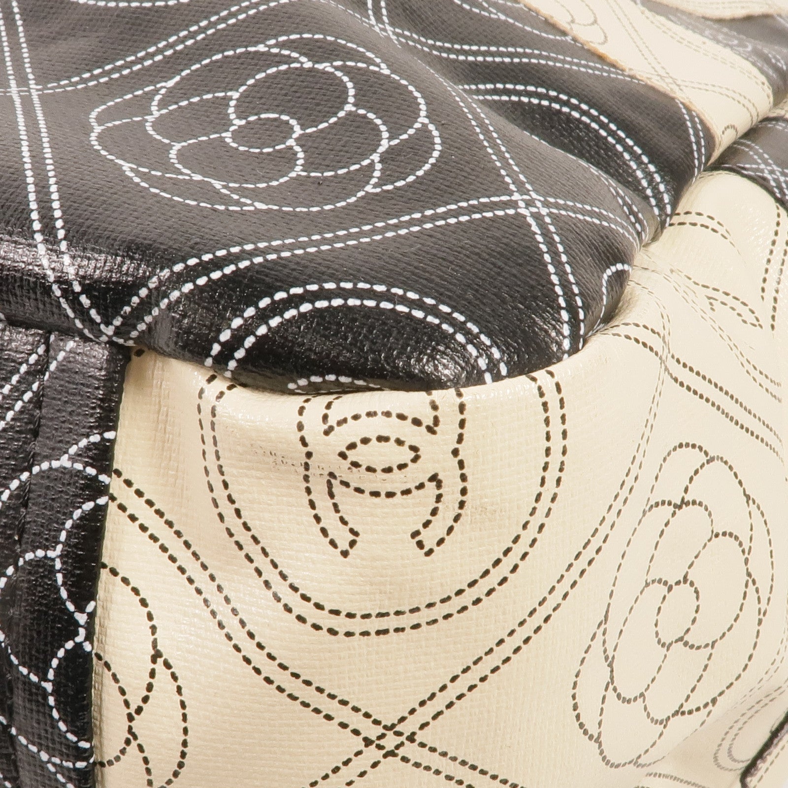 CHANEL 塗層帆布2 Way Tote銀扣手挽肩背兩用袋