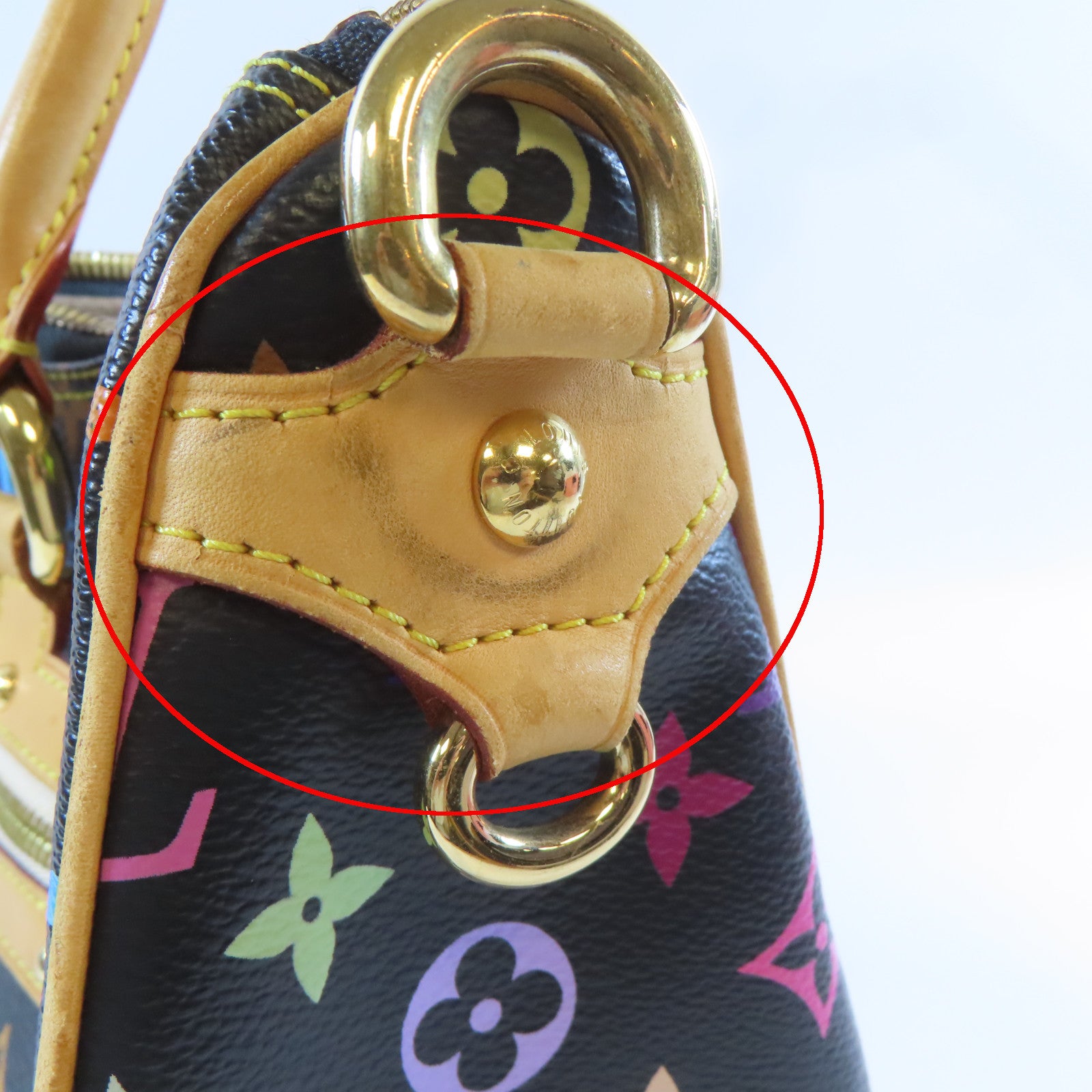 LOUIS VUITTON 【清倉大減價】Monogram Multicolore Rita金扣手挽袋黑色/彩色
