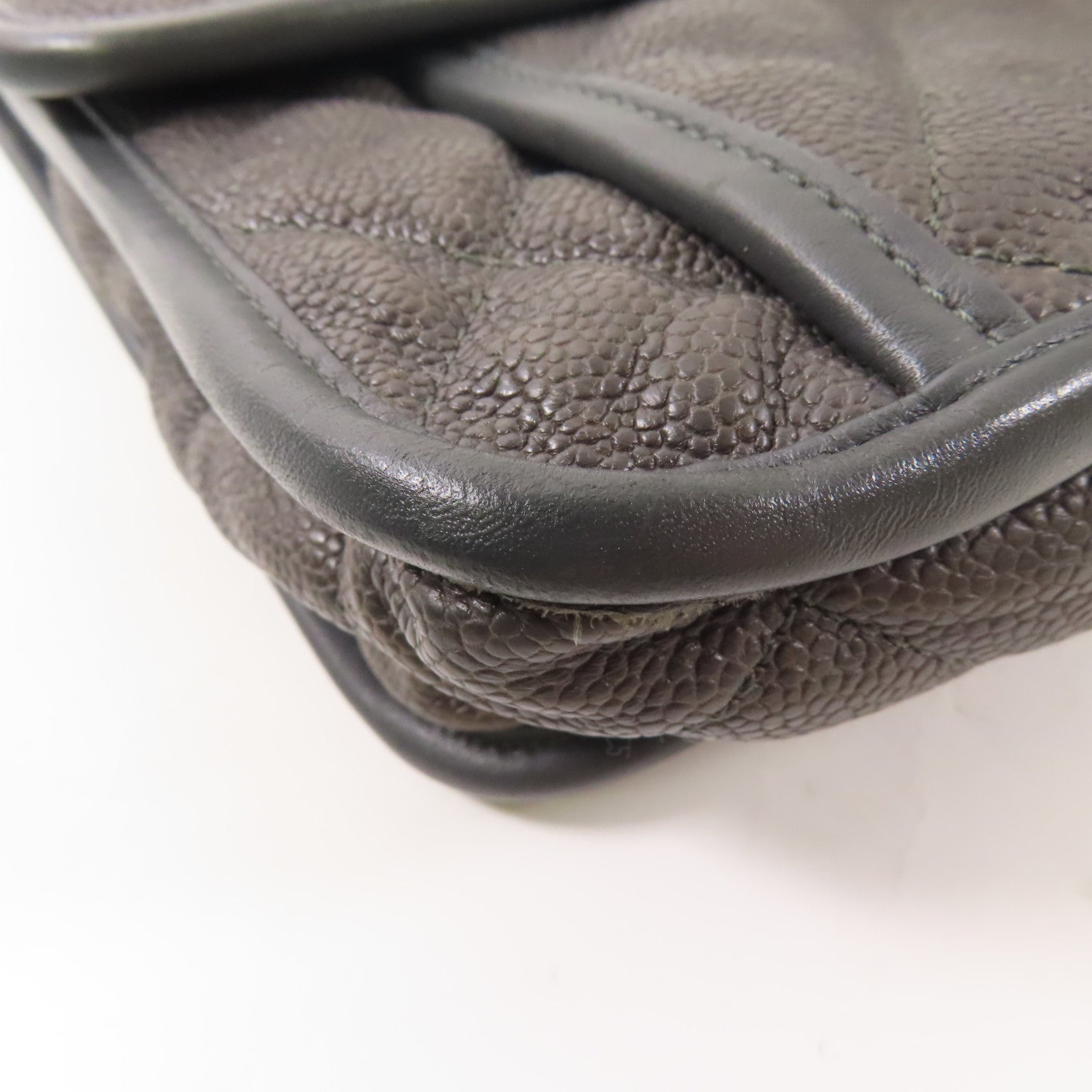 CHANEL 牛皮皮革Chain Shoulder銀扣肩背袋