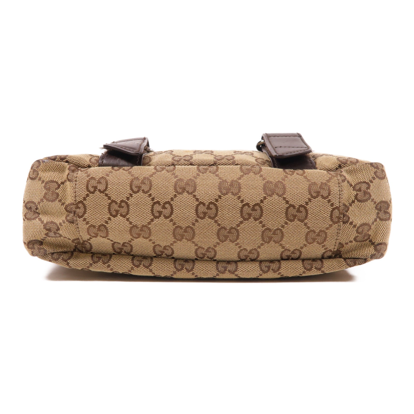 GUCCI 帆布Shoulder Bag銀扣肩背袋